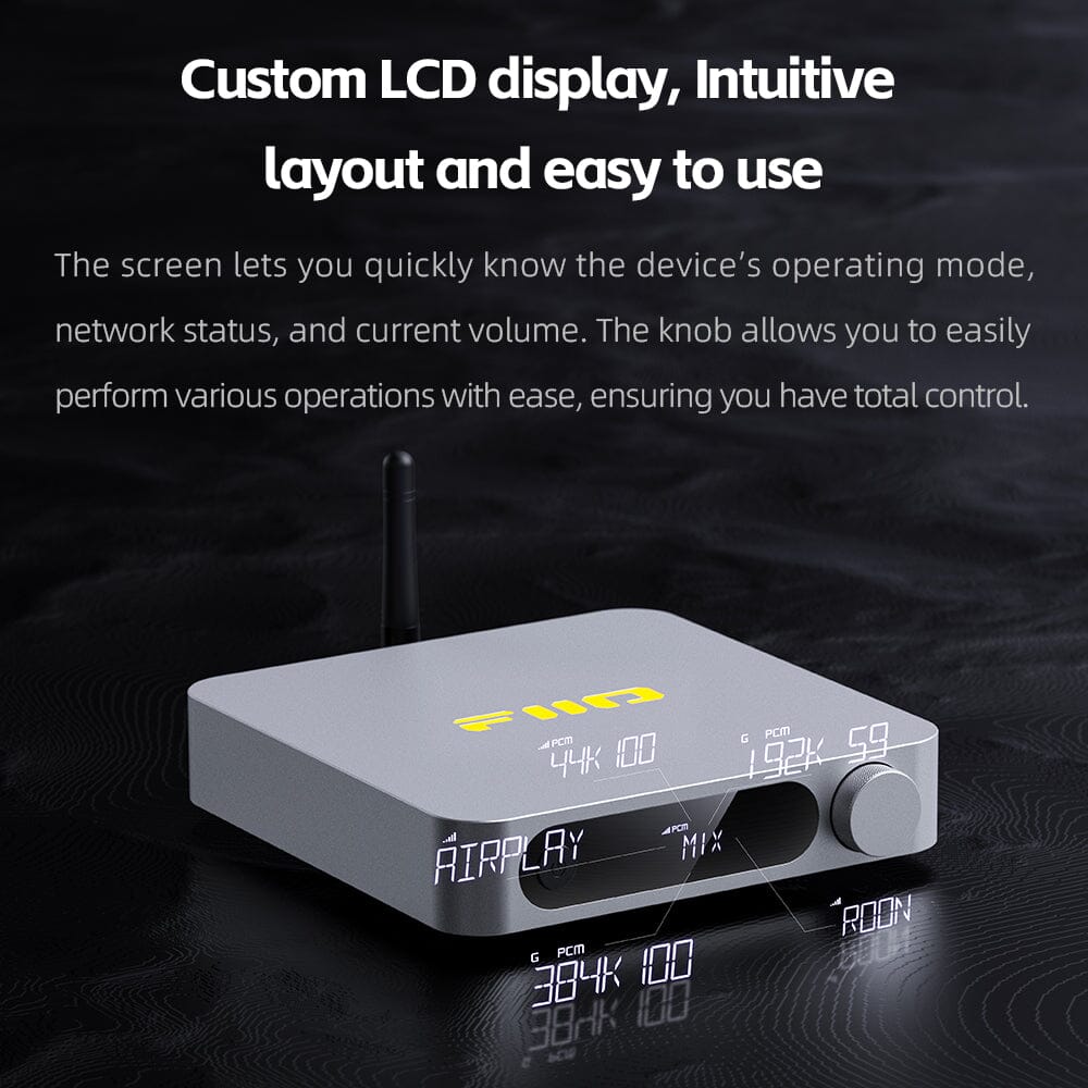 FiiO SR11 WiFi AirPlay Hi-Res Audio Streaming Receiver - Wireless Music Adapter for Home Theater, Smart Speakers & Multi-Room Audio System