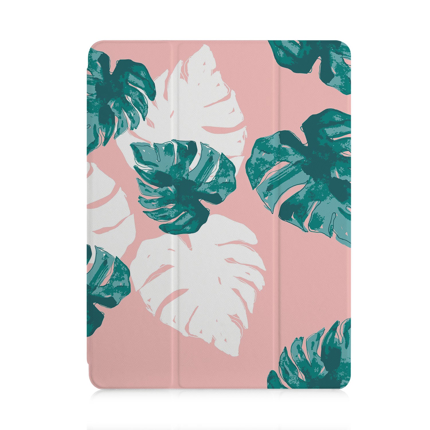 Premium iPad Trifold Case with Pink Floral Design - Slim Protective Cover for iPad 6/7/8/9th Gen - Perfect for Work, School & Travel