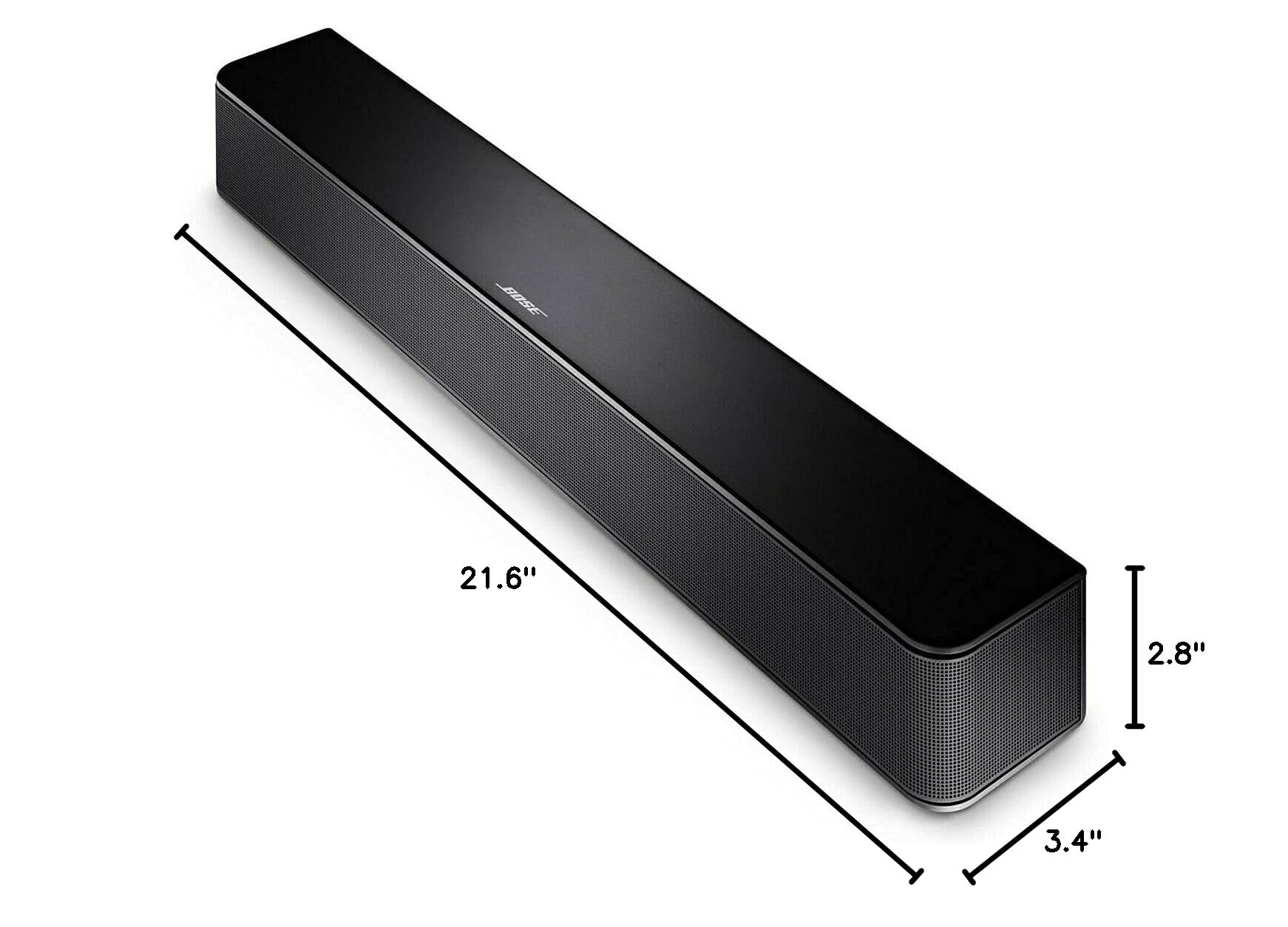 Bose Solo Series II 3-Inch Soundbar with Dolby Audio & LED Lights - 2 Full-Range Drivers, Black (Renewed) | Home Theater, TV & Gaming Sound System