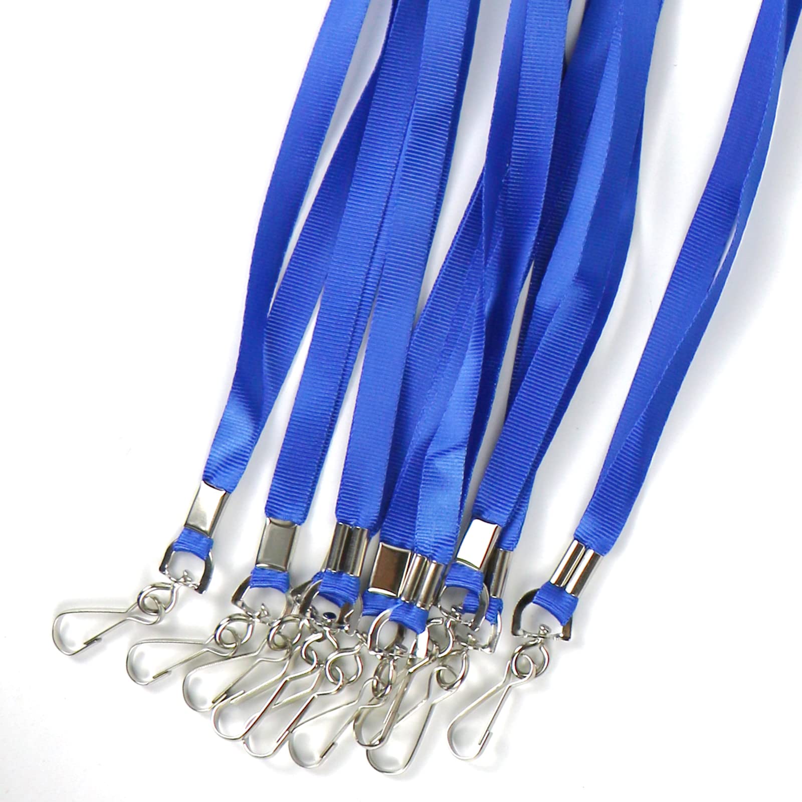 Bulk Kids Blue Lanyards for ID Badges - 50Pcs for School & Events