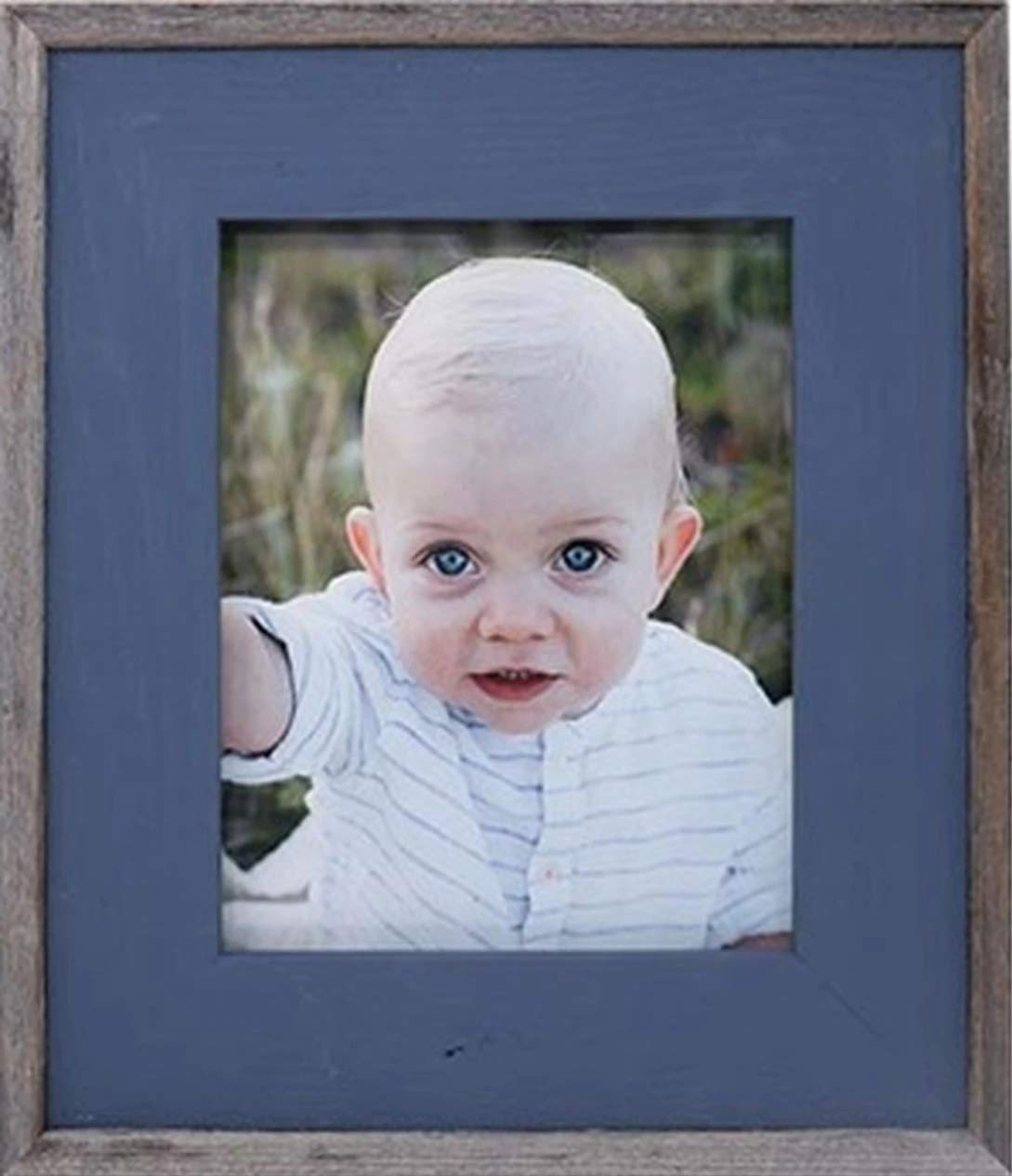 Handcrafted ColorWashed Barnwood Picture Frame 11x14 - MyBarnWoodFrames - Skyview Distressed Wood Photo Frame Made in USA - Perfect for Farmhouse Decor, Rustic Weddings & Vintage Home Display