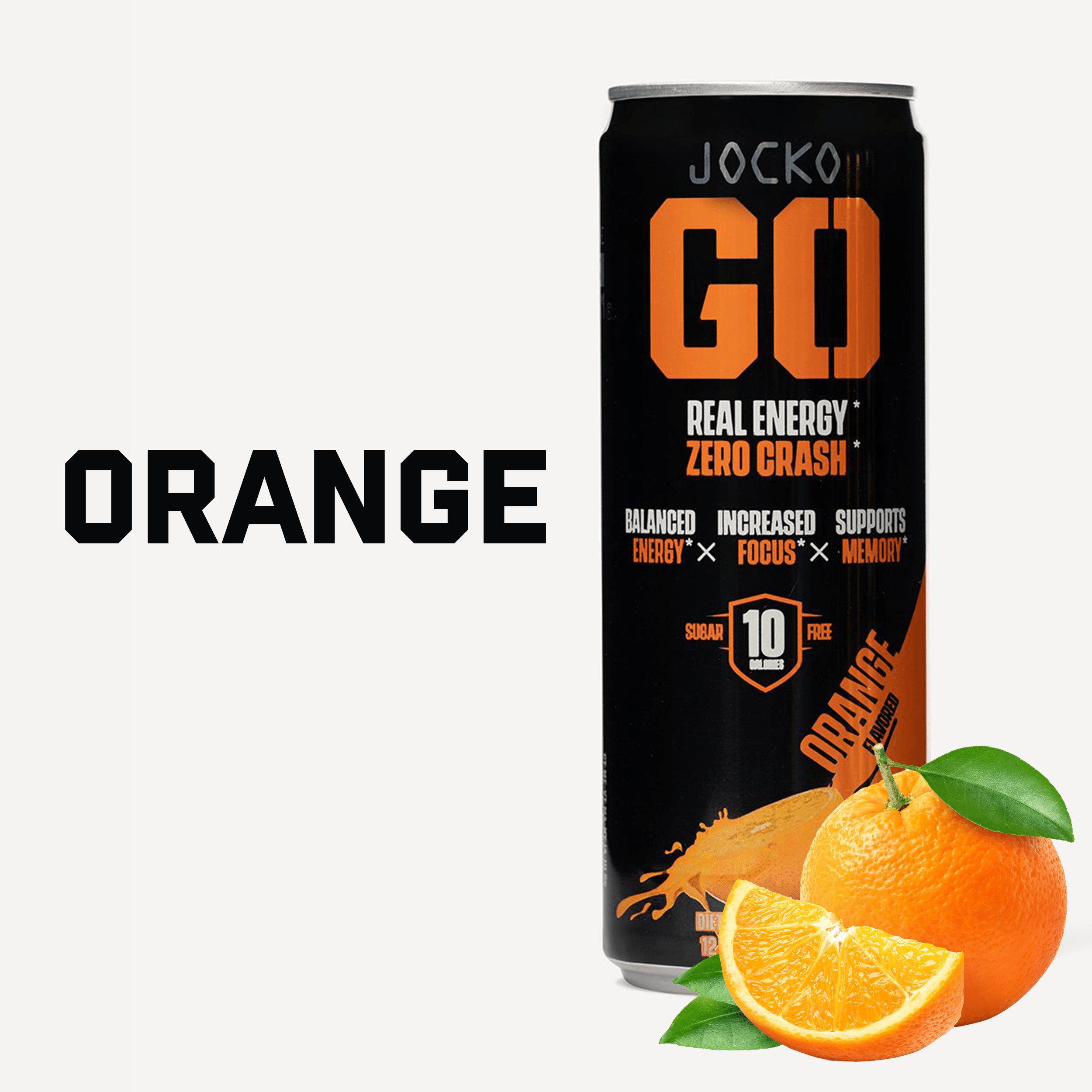 JOCKO GO Energy Drink - 12 Pack | Sugar-Free Pre Workout & Post Workout Supplement | Boost Energy & Focus for Gym, Running & Fitness