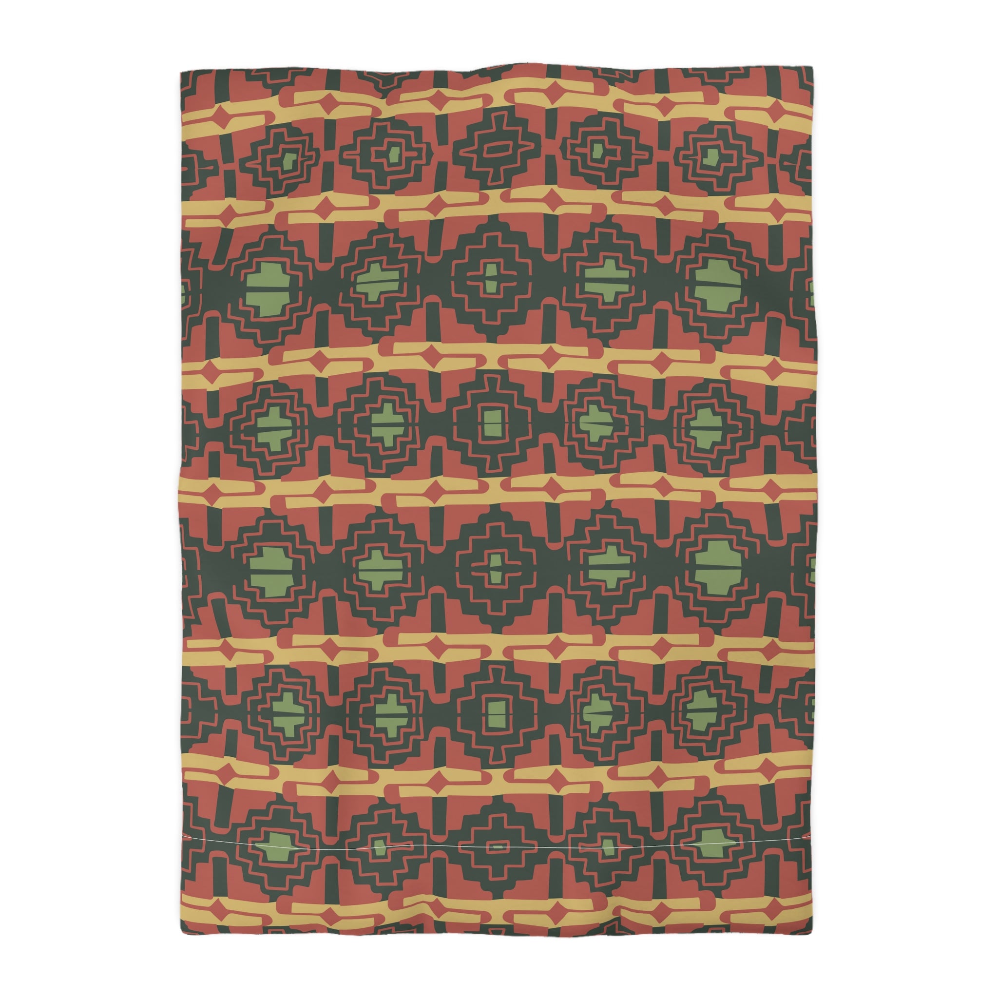 Soft Microfiber Duvet Cover Set - Southwestern Dune Pattern - Queen Size Bedding for Cozy Home & Hotel Use