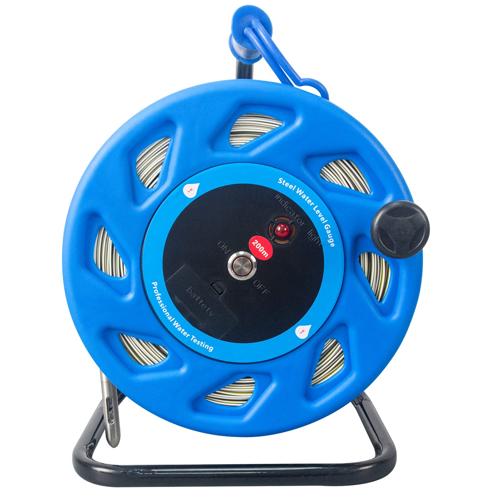 200m Water Level Meter with Fixed Probe & Steel Tape - Accurate Water Depth Gauge for Well Measurement | Ideal for Groundwater Monitoring, Irrigation Systems & Industrial Applications