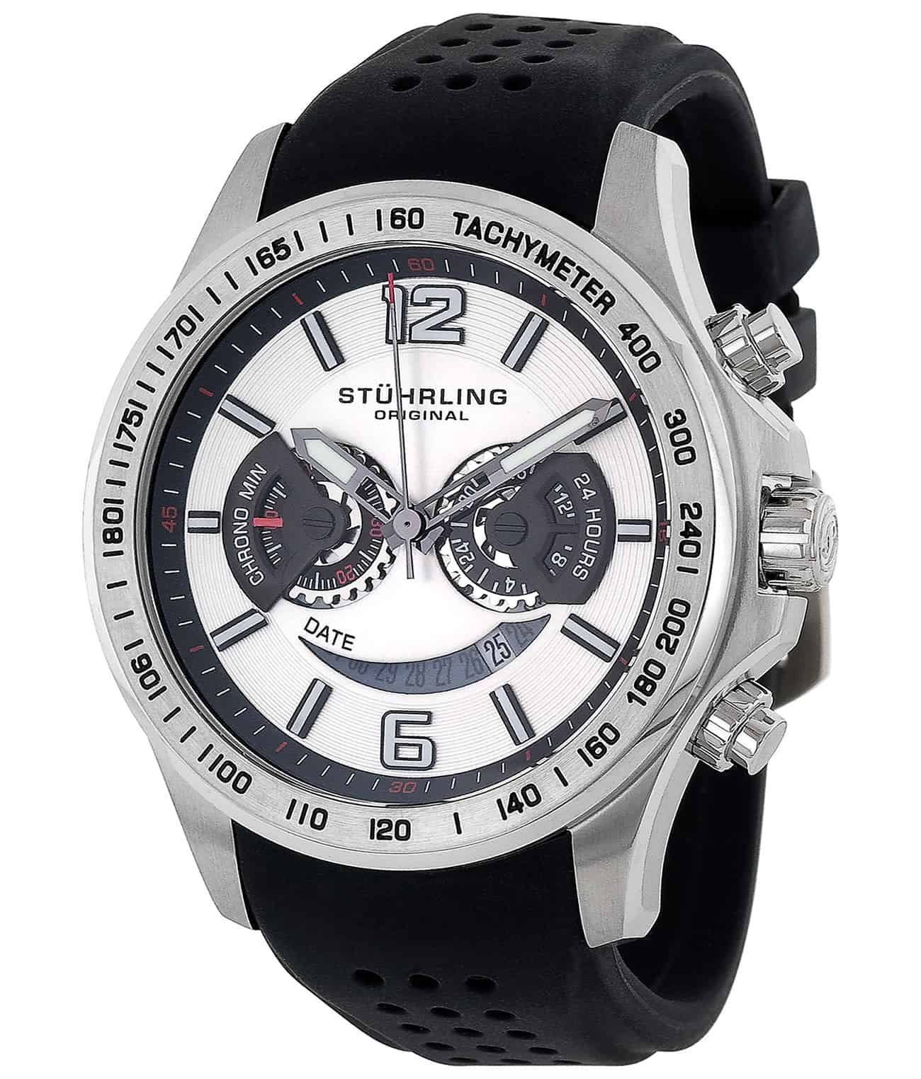Brevet 274 Quartz 47mm Chronograph Watch for Men - Waterproof Sports Chrono with Date Display - Perfect for Diving, Running & Outdoor Activities
