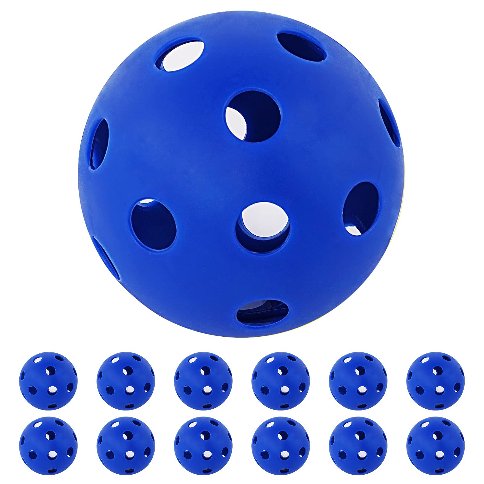 GKK 12-Pack Plastic Baseballs – 9 Inch Soft Training Balls for Hitting Practice | Lightweight Indoor/Outdoor Baseball & Pickleball Training | Perfect for Batting Cages, Backyard Drills & Team Practice