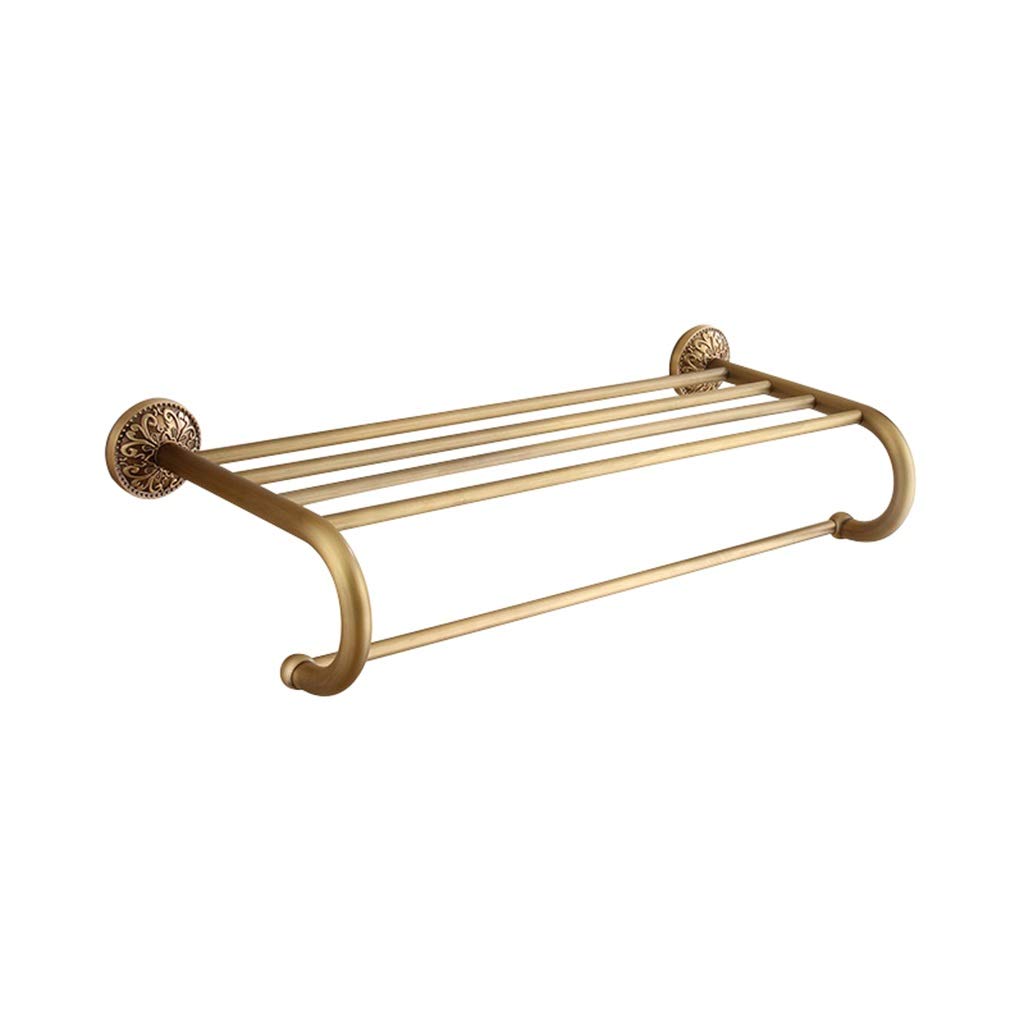 Vintage Wall Mounted Towel Rack - 24 Inch Bathroom Towel Holder with Single Bar - Rustic Bathroom Accessories for Spa, Guest Bath & Laundry Room Organization