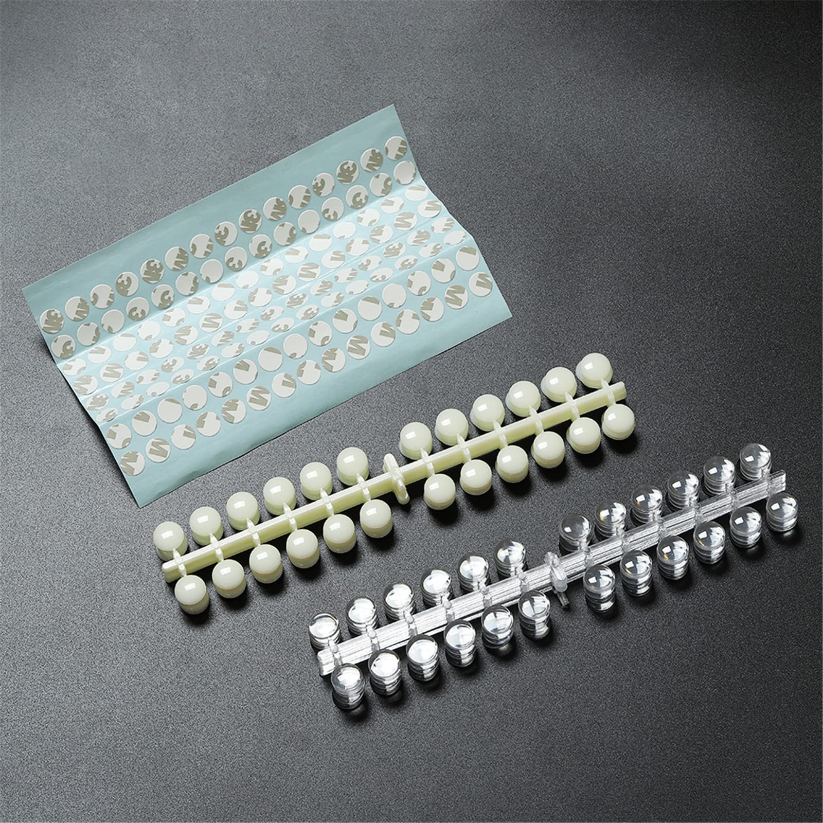 NMKL38 False Nail Tips - 120pcs Flat Back Fake Nails with Adhesive Stickers for UV/Gel/Polish - Natural Color Display Card for Nail Art & Salon Showcase | Perfect for Professional Nail Technicians & DIY Manicures at Home