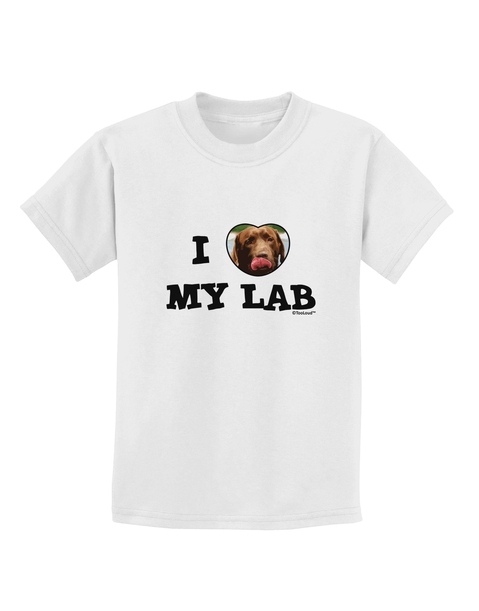 TooLoud I Heart My Lab Kids T-Shirt - Cute Science Dog Lover Tee for Boys & Girls - Perfect for School, Pet Lovers & Science Classroom Activities