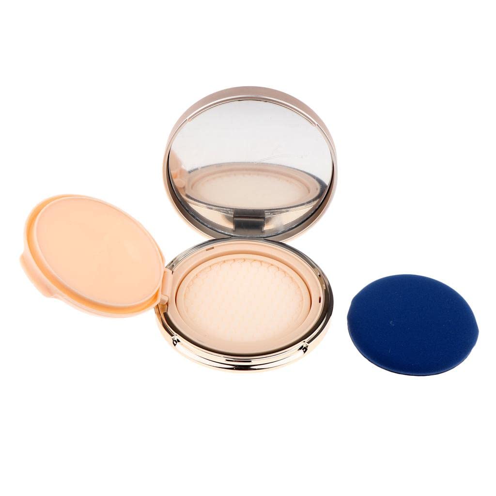 VMS INDIA Portable Air Cushion Puff Box - Compact BB Cream & Powder Container with Air Cushion Sponge | Perfect for Makeup Touch-Ups On The Go, Travel & Daily Beauty Routine