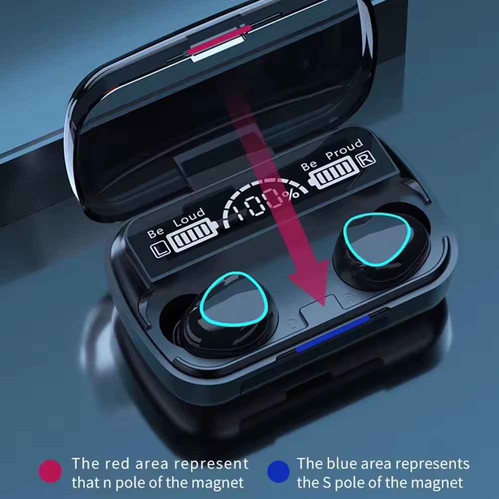 Wireless Earbuds Bluetooth 5.1 with Built-in Mic, M10 TWS Headphones Touch Control, Auto Pairing, Hi-Fi Stereo Sound for Gym, Running, Work & Travel