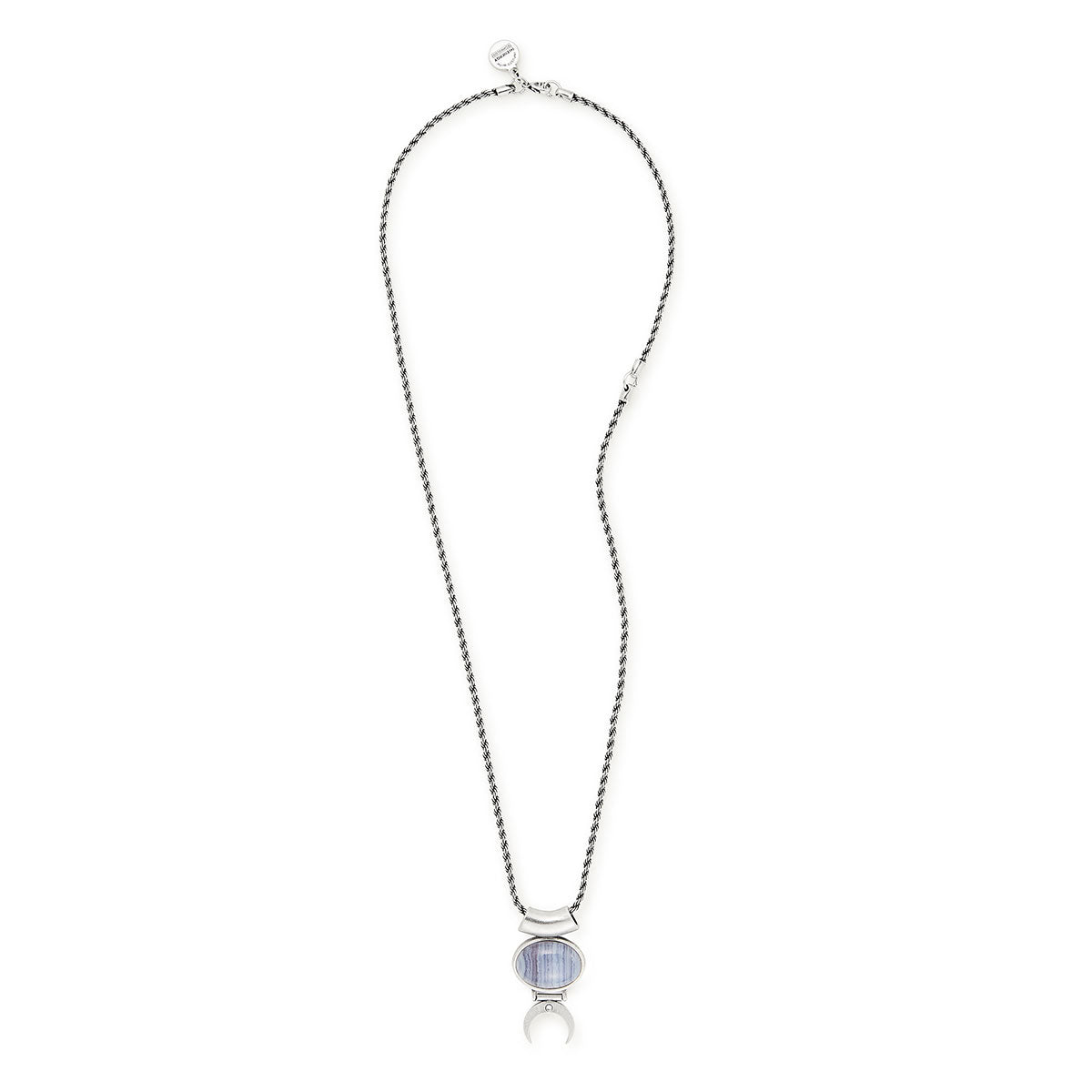 Blue Lace Agate Adjustable Necklace for Women - Healing Crystal Jewelry for Stress Relief & Positive Energy - Perfect for Meditation, Yoga & Everyday Wear