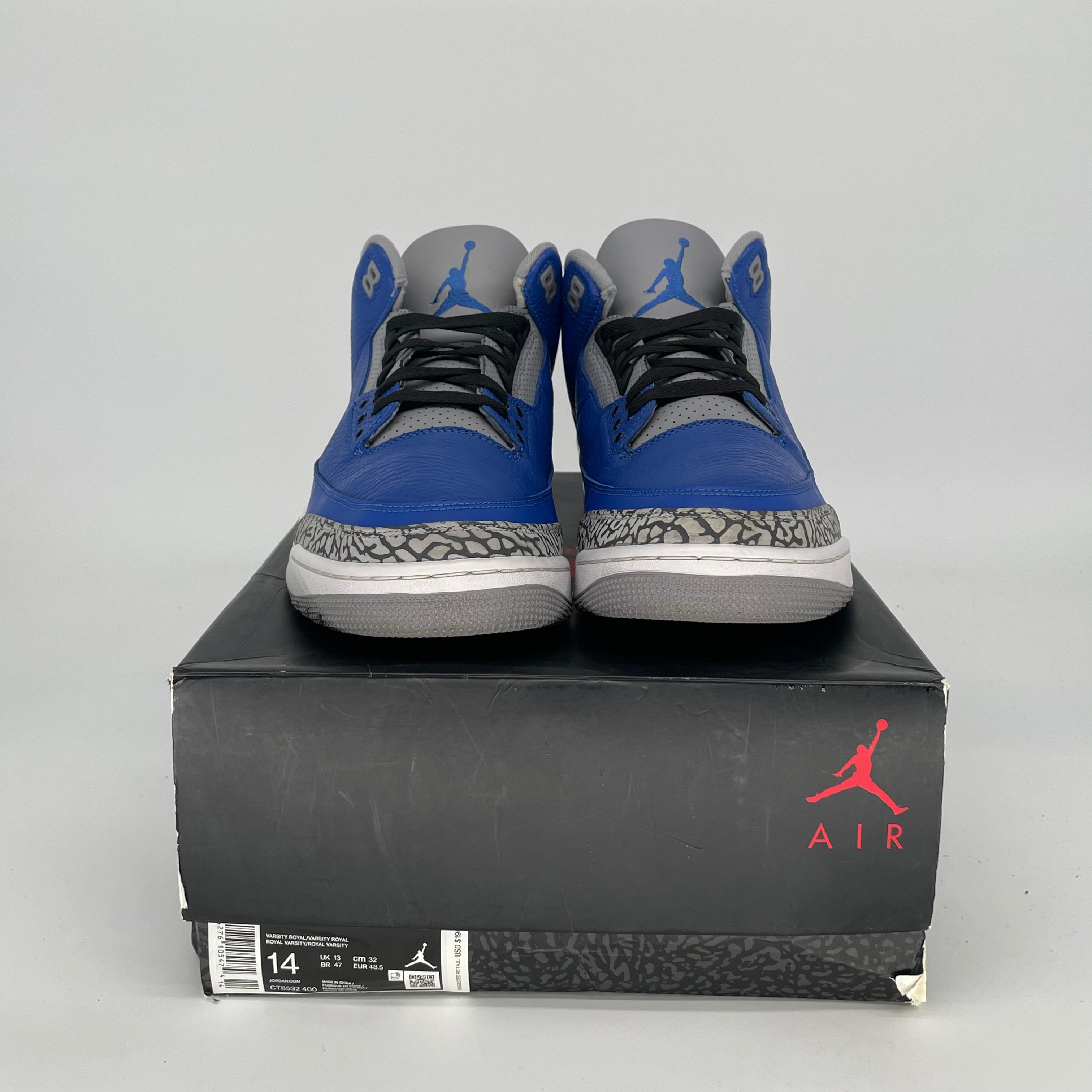 AIR JORDAN 3 VARSITY ROYAL CEMENT Men's Basketball Shoes - Size 14 (CT8532-400) | Retro Sneakers for Sports, Casual Wear & Sneaker Collection