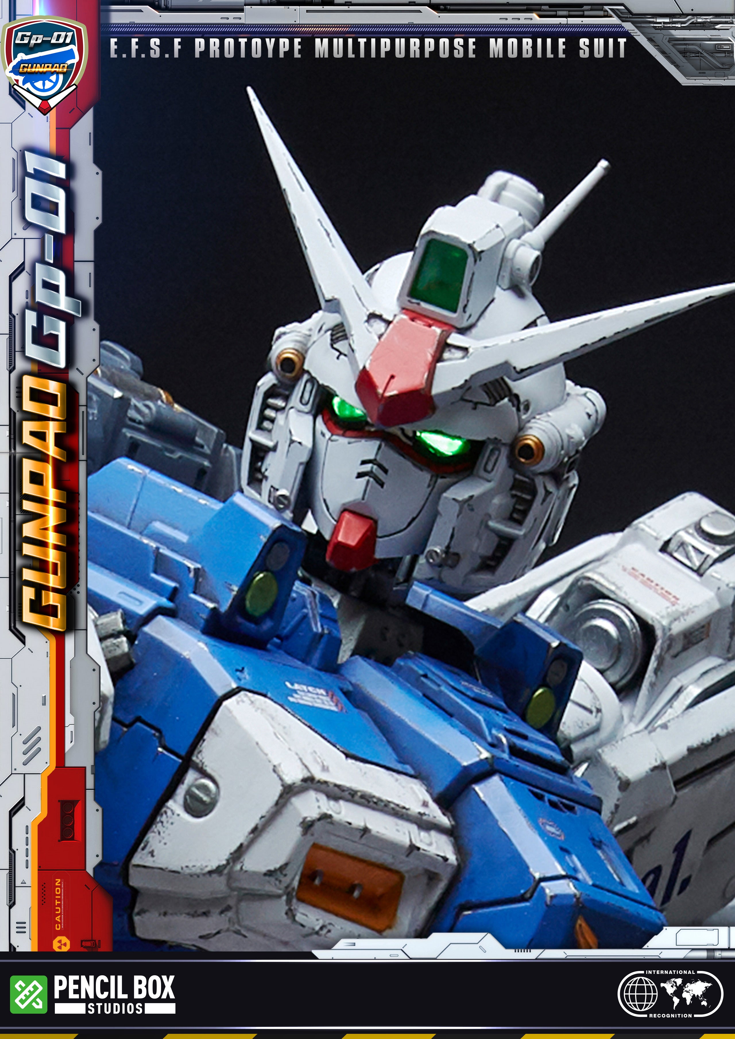 Gundam Mobile Suit 01 Model Kit - Premium Pencil Box Studio Collectible | Perfect for Anime Fans & Model Builders