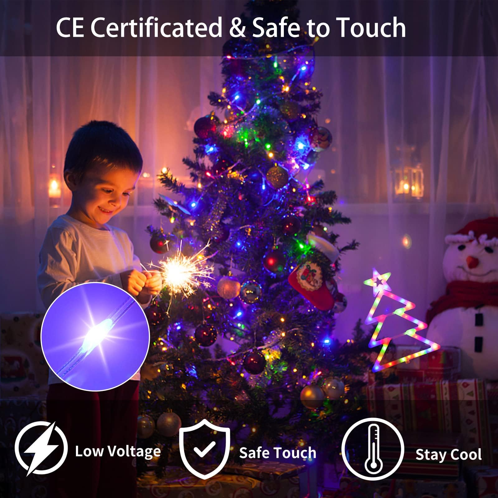 Waterproof 420LED Christmas Lights with Star - 10x3.8m for Tree, Garden, Terrace