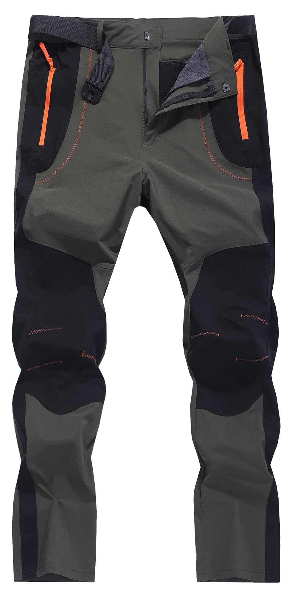 **Men's Quick-Dry Hiking Cargo Pants - Water Resistant, Lightweight & Breathable Outdoor Pants with Zipper Pockets for Mountain Climbing, Camping & Work**