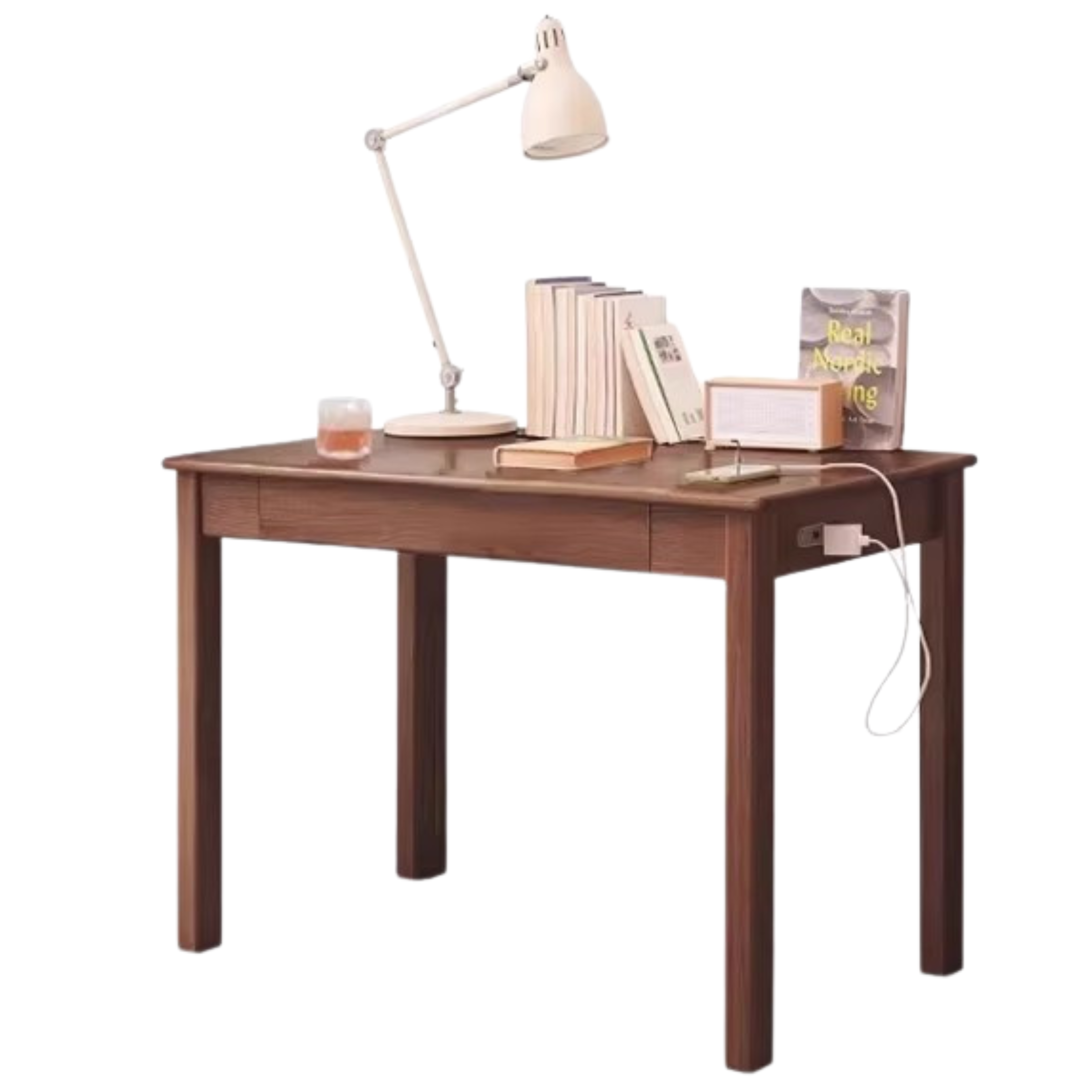 Premium Solid Wood Office Desk - Black Walnut, Oak & Ash Options | Modern Home Office & Executive Workspace Furniture