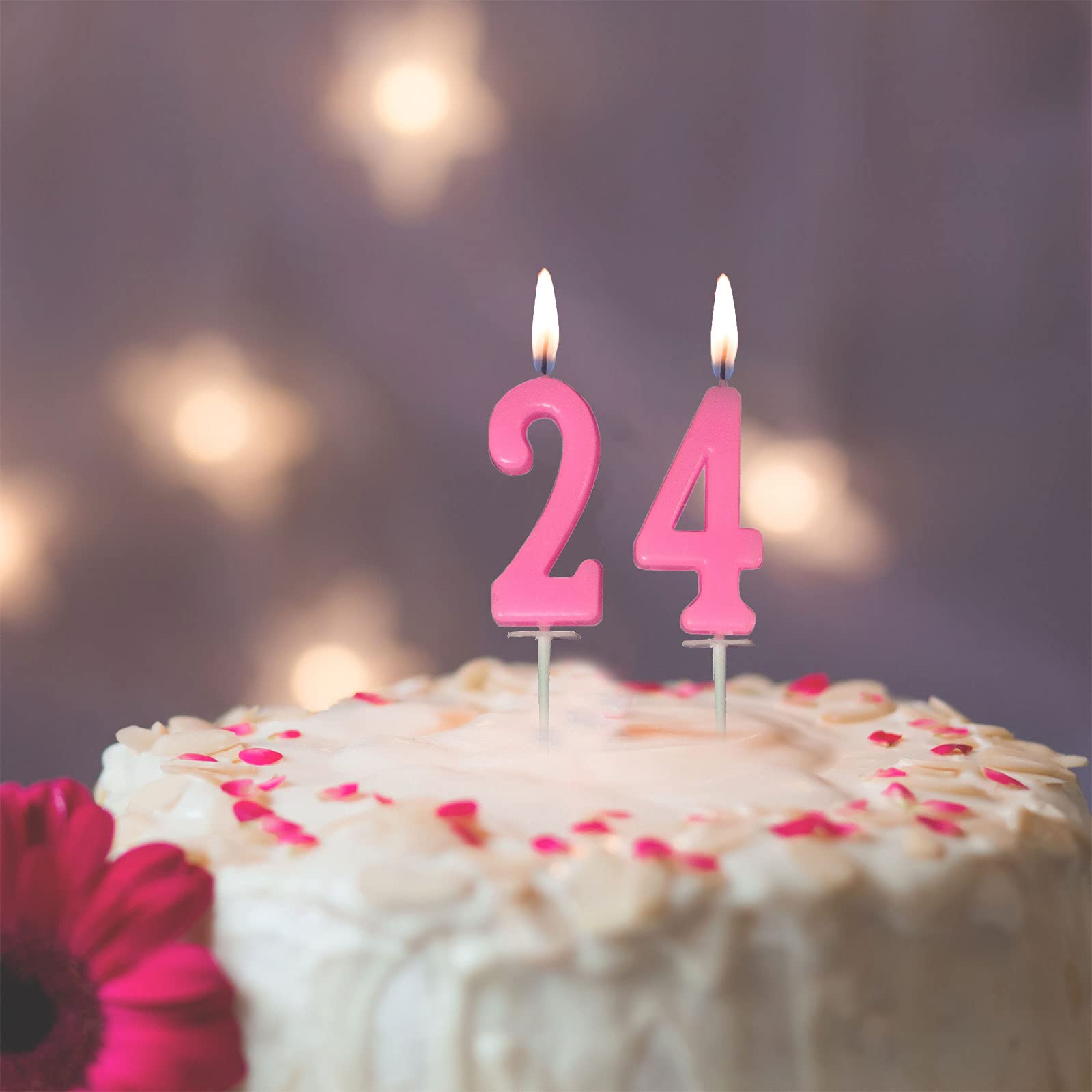 10-Piece Birthday Number Candles Set (0-9) - Pink Cake Toppers for Kids & Adults - Perfect for Birthday Cakes, Cupcakes & Party Decorations