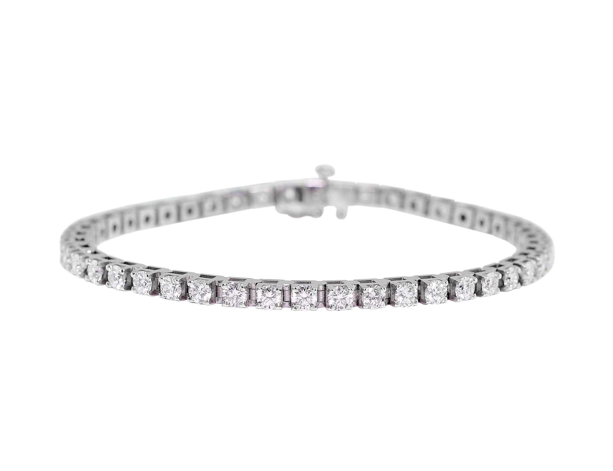 14K White Gold 5 Carat Diamond Tennis Bracelet for Women - Elegant Wedding, Anniversary & Party Jewelry Gift