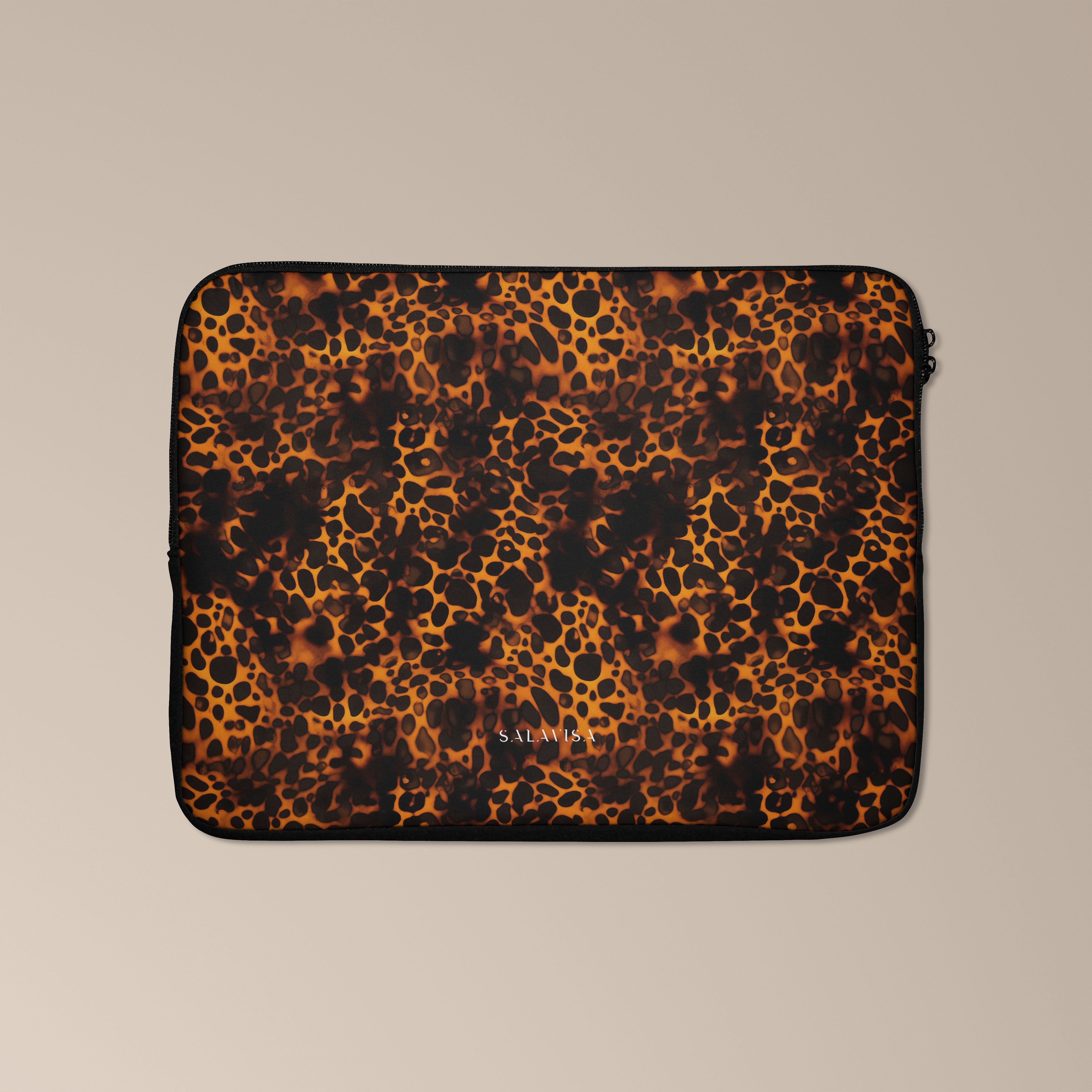 Leopard Print Laptop Sleeve for MacBook Air/Pro 13-15 Inch - Stylish Protective Case for Women & Men - Perfect for Work, Travel & School Accessories