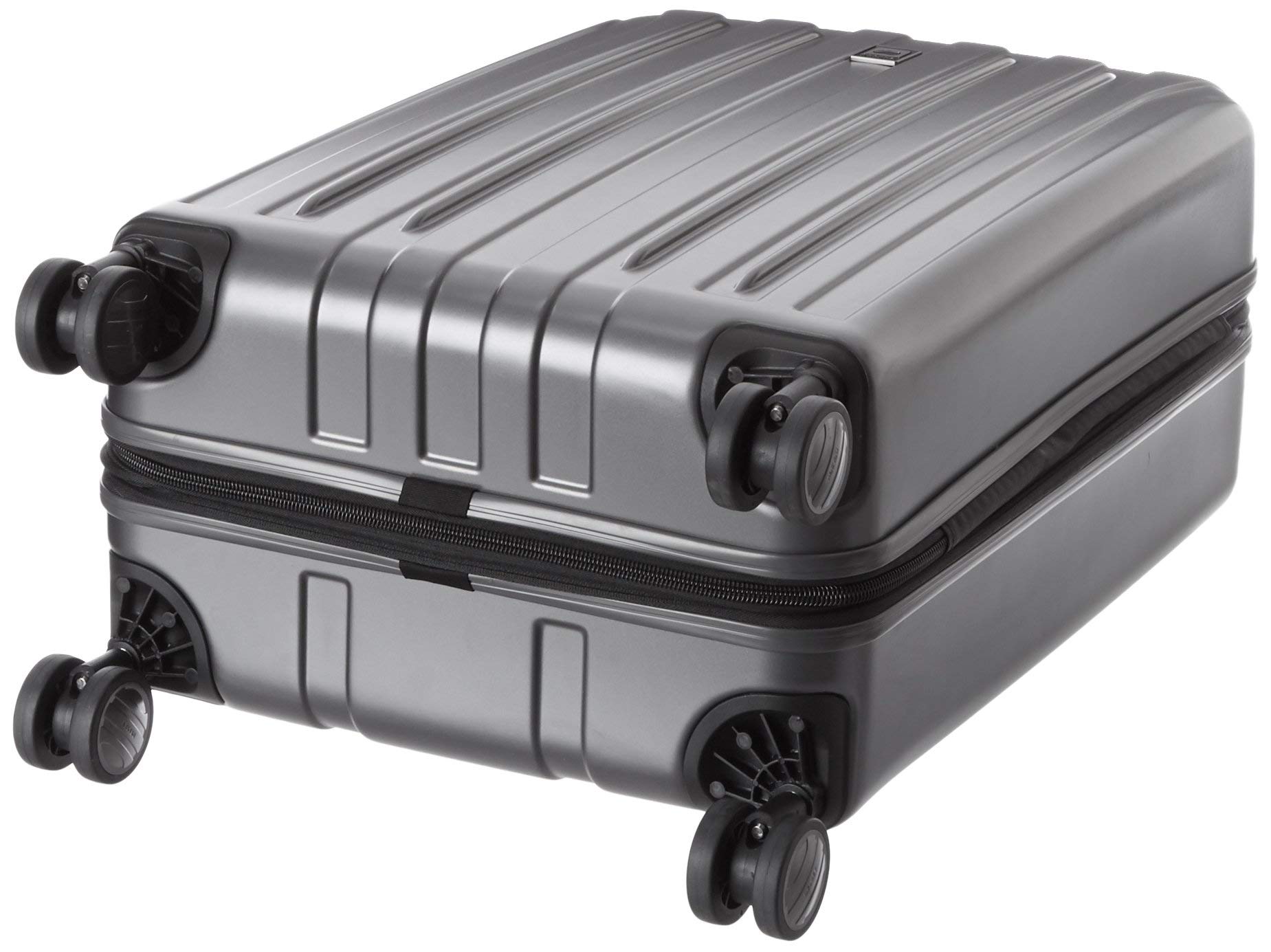 Delsey Paris Titanium Hardside Expandable Luggage with 360° Spinner Wheels - 25 Inch Checked-Medium Suitcase (Graphite) | Perfect for International Travel, Business Trips & Family Vacations