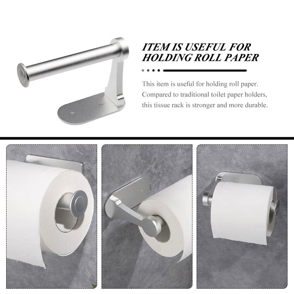 Wall Mounted Toilet Paper Holder - Under Cabinet Roll Dispenser, Aluminum Bathroom Tissue Holder for Space Saving & Stylish Decor - Perfect for Small Bathrooms, RVs & Apartments