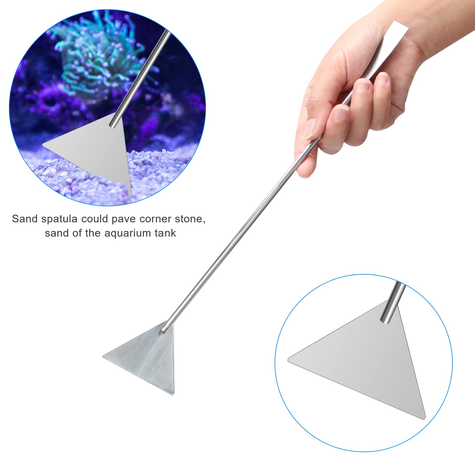 Premium 4-in-1 Stainless Steel Aquarium Tools Kit - Anti-Rust Aquatic Plant Scissors, Tweezers, Spatula for Fish Tank Cleaning & Aquascaping | Perfect for Freshwater Planted Tanks, Nano Aquariums & Aquascaping Enthusiasts