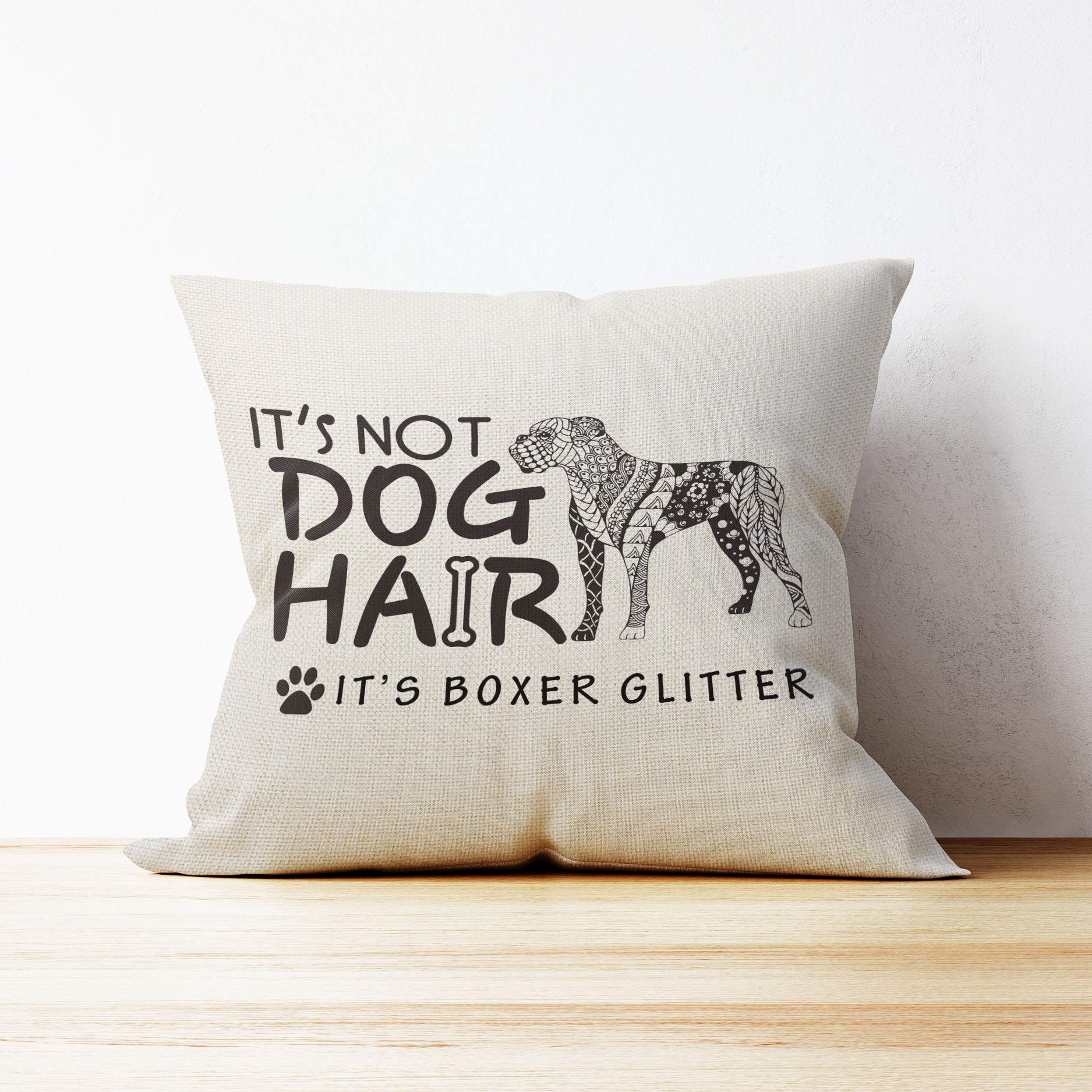 Boxer Dog Pillow Cover 18x18 Inch - Cute Boxer Dog Gifts for Women & Dog Lovers - Decorative Throw Pillow Case for Home Decor, Sofa, Bedroom - Perfect Gift for Pet Owners & Dog Themed Room