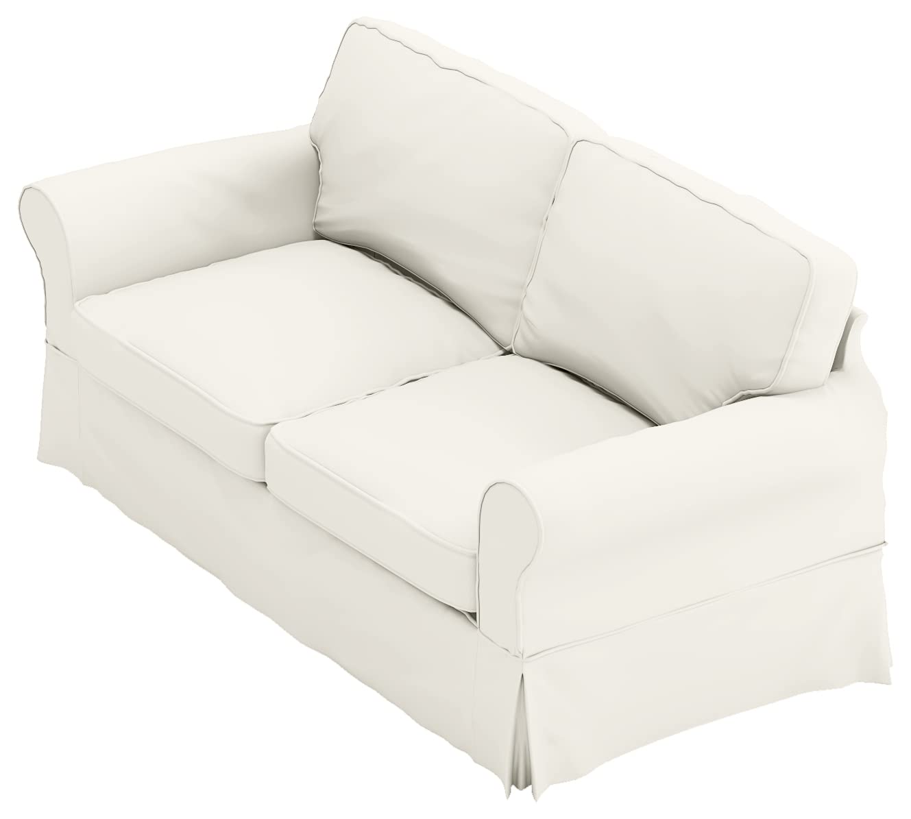 Durable Cotton Sofa Slipcover for Pottery Barn PB Comfort Roll Arm Sofa (81”-85” Width, Beige Box Edge) - Perfect for Living Room, Family Room & Home Decor