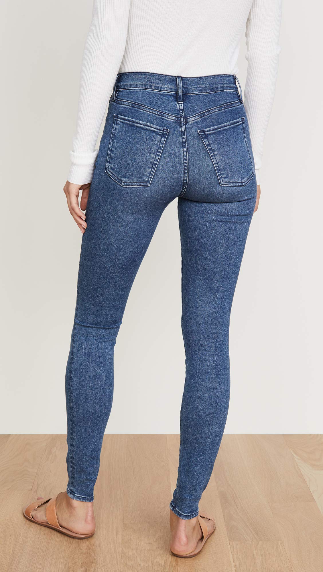 Women's 3-in-1 Kaia Skinny Jeans - Miles Blue Wash Size 24 | High-Stretch Denim Pants for Work, Casual & Night Out | Perfect for Office, Dating & Weekend Wear