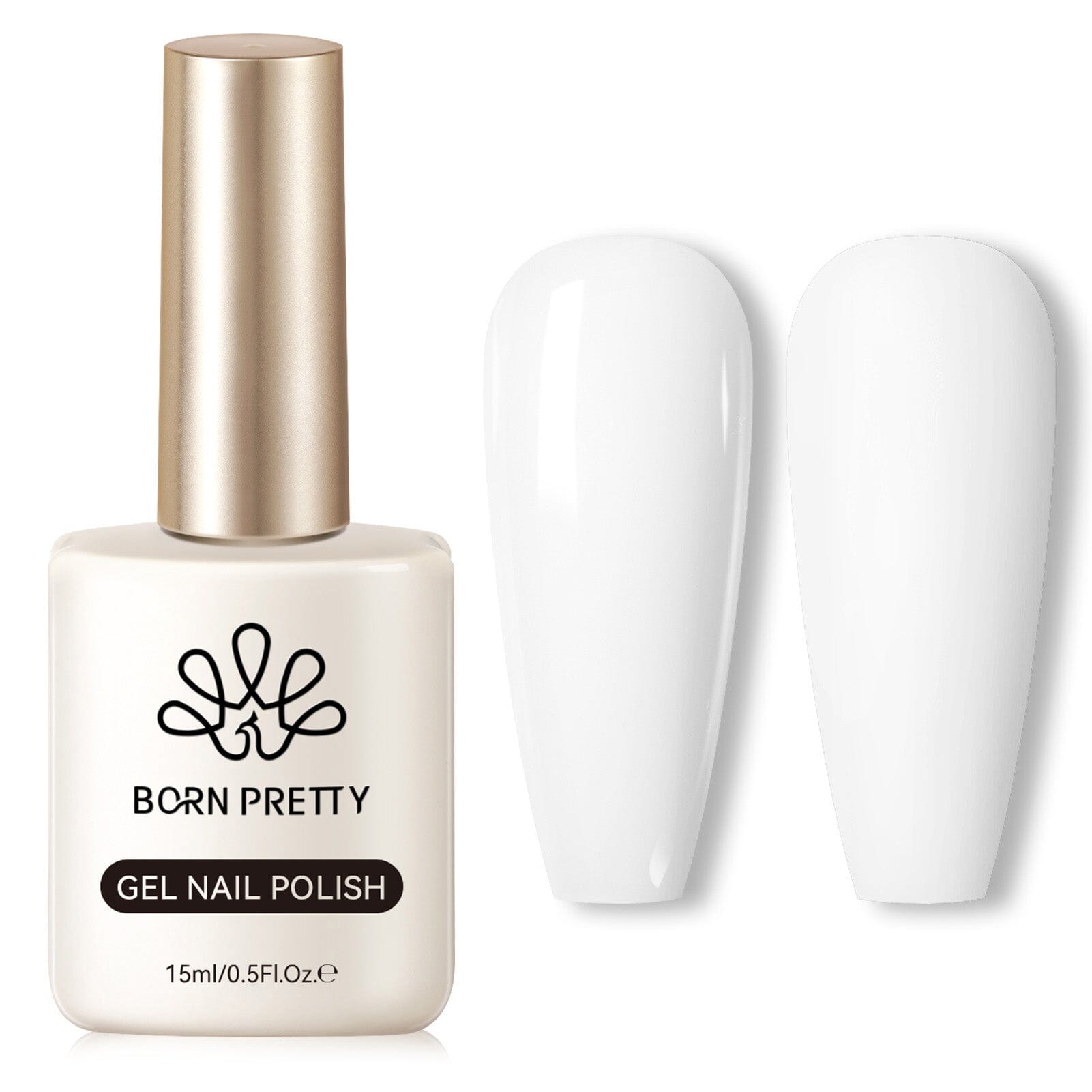 Hema-Free White Gel Nail Polish #02 - 15ml Long-Lasting & Non-Toxic Nail Art for Salon & Home Manicure