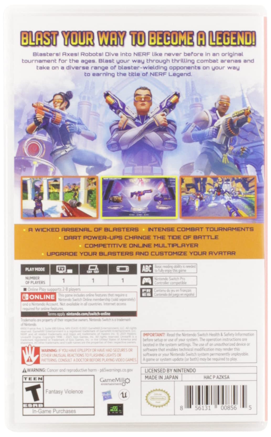 Nerf Legends - Action-Packed Shooter Game for Nintendo Switch | Fun for Kids & Family Game Nights