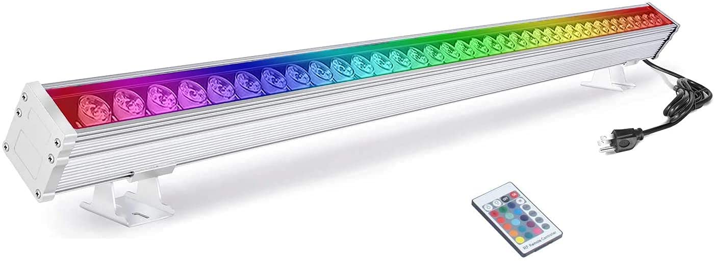 108W RGB Wall Washer Light Bar - 39.4 Inch Waterproof IP65 Linear Lighting for Indoor/Outdoor Use - Perfect for Christmas Decor, Bridge Illumination & Billboard Lighting