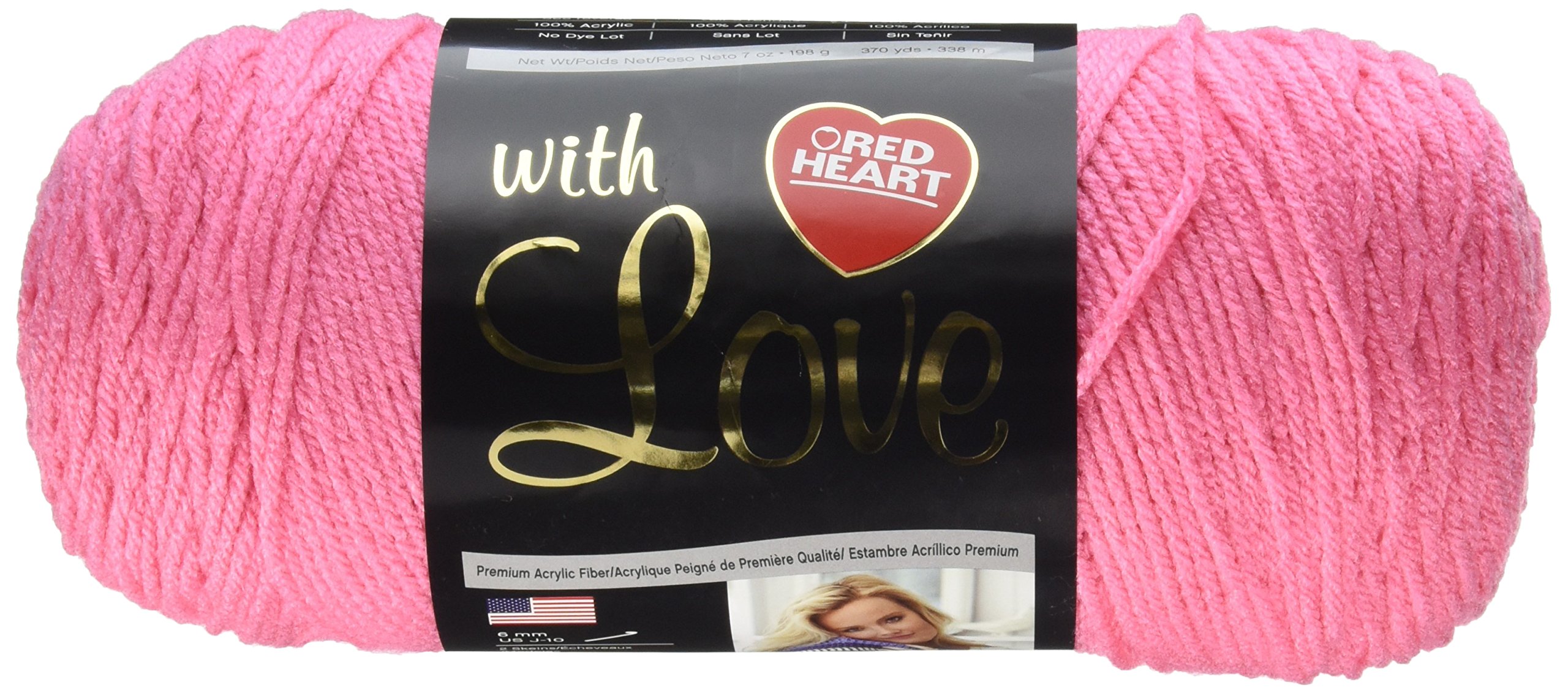 Red Heart With Love Yarn - Bubble Gum (E400-1704) | Soft Acrylic Yarn for Knitting & Crocheting | Perfect for Scarves, Blankets & Baby Clothes