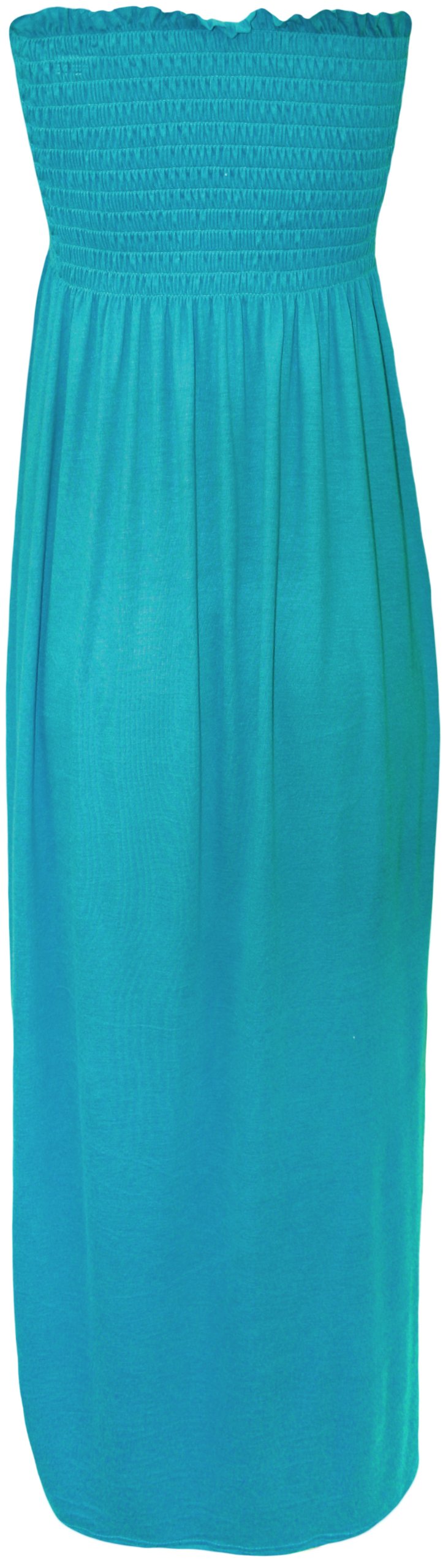WearAll Plus Size Women's Shirred Strapless Long Maxi Dress - Sizes 12-18 | Beach Wedding, Summer Vacation & Evening Party Outfit