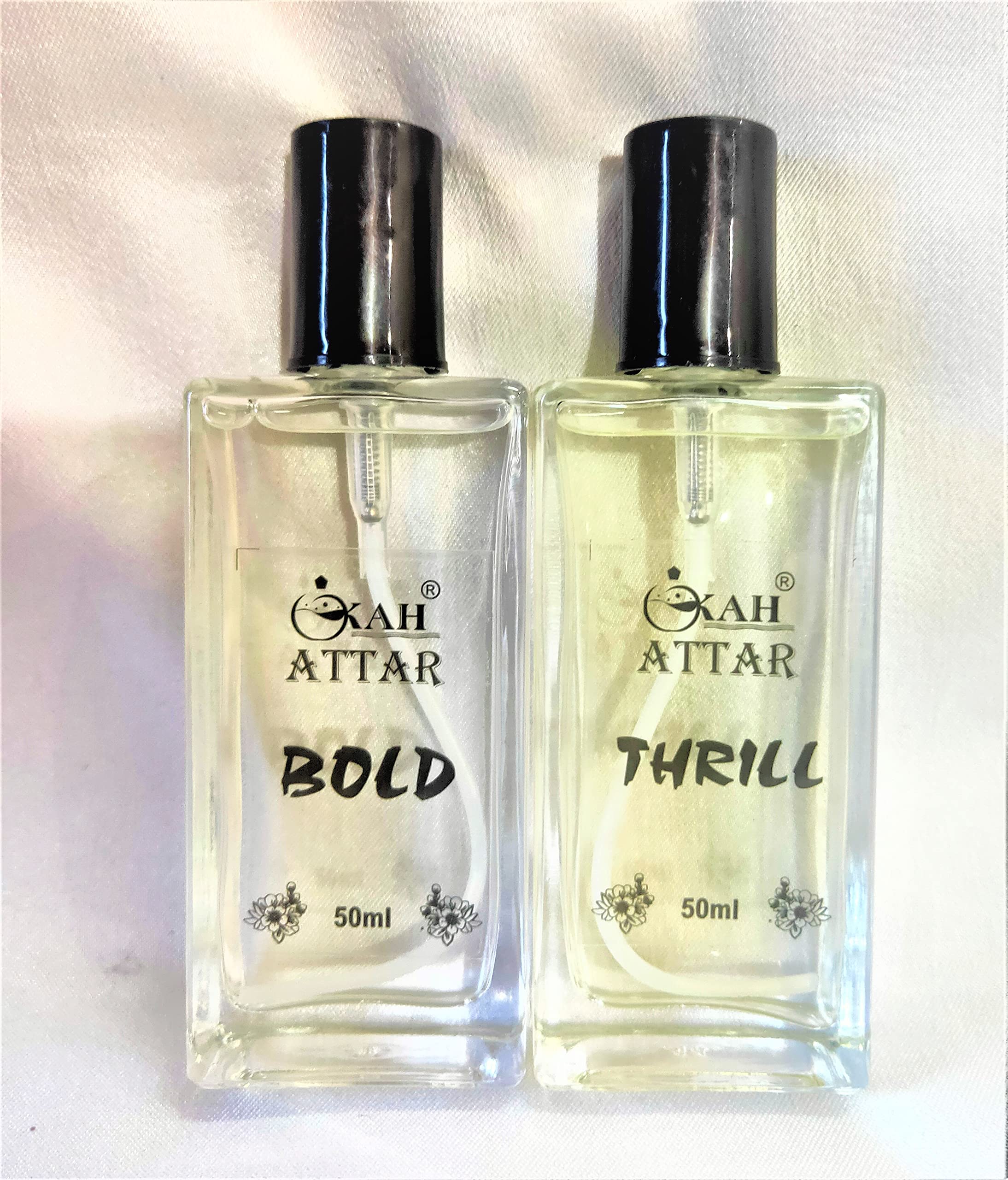 Kah Attar Bold Thrill Unisex Eau De Parfume - 50ml (Pack of 2) | Long-Lasting Fragrance for Men & Women | Perfect for Date Night, Office & Special Occasions