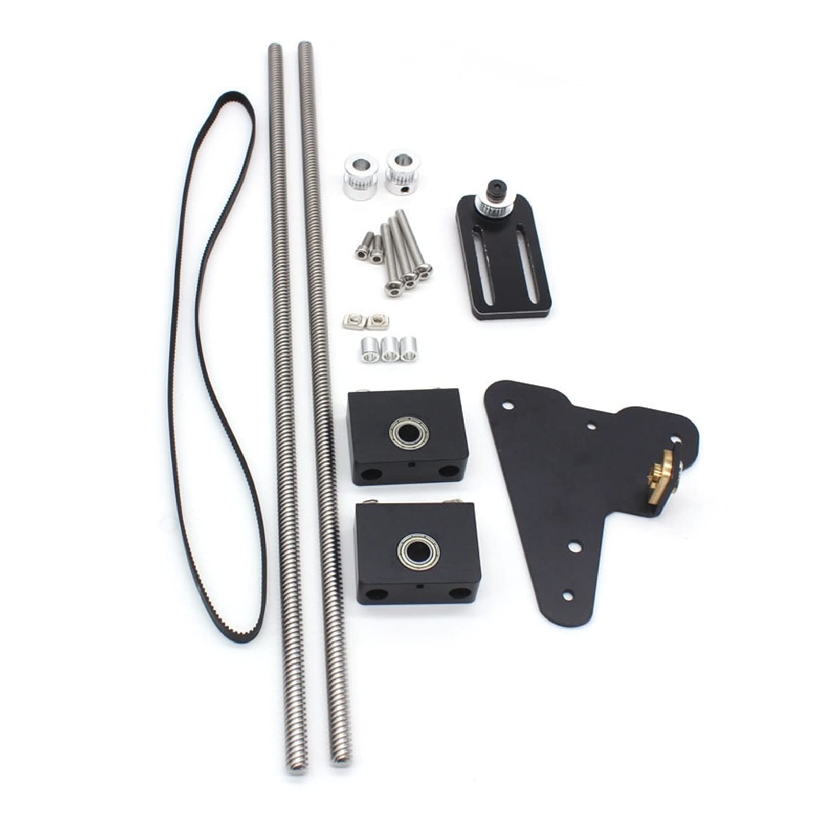 Dual Z Axis Upgrade Kit for Creality CR10/Ender-3 3D Printer - Dual Z Tension Pulley Set with Single Motor Conversion - Improve Print Quality & Stability for Home 3D Printing Projects