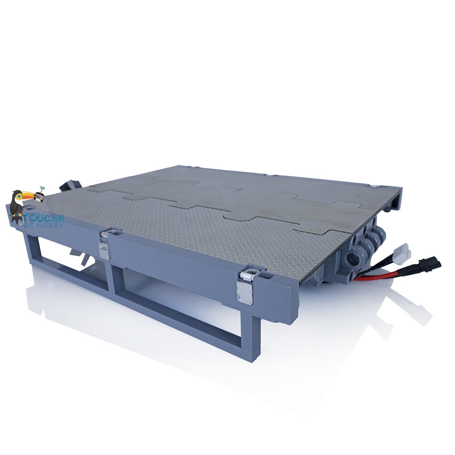 NOOXION 1/14 Scale Broshuis 2+5 Axle Metal Heavy Duty Flatbed Trailer Module - Compatible with TAMIYA RC Tractor Trucks, Remote Control Excavators & Loader Models - Perfect for Construction Simulation & RC Truck Hauling Scenes