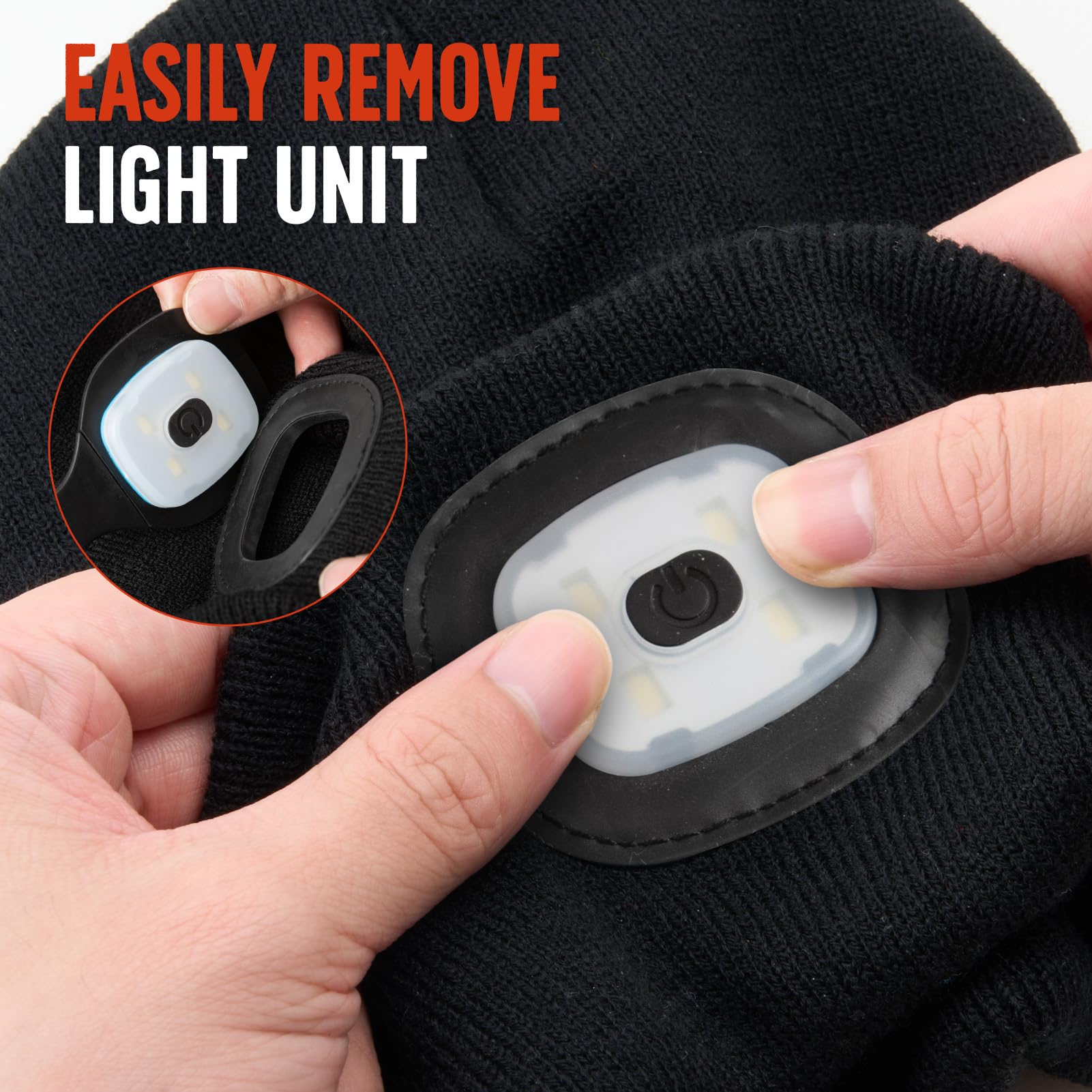 Rechargeable LED Beanie Hat with Light - Unisex Winter Warm Knit Cap for Men & Women - Perfect Birthday Gift, Christmas Present - Ideal for Outdoor Activities, Camping, Hiking, Night Running