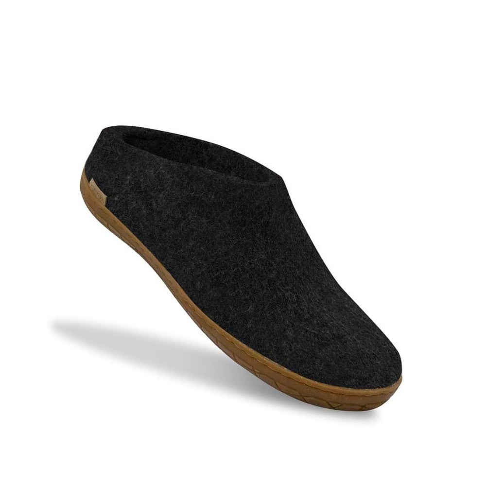 Glerups Unisex Slip-On Shoes with Natural Rubber Sole - Comfortable Wool Slippers for Indoor and Outdoor Use at Home or Office