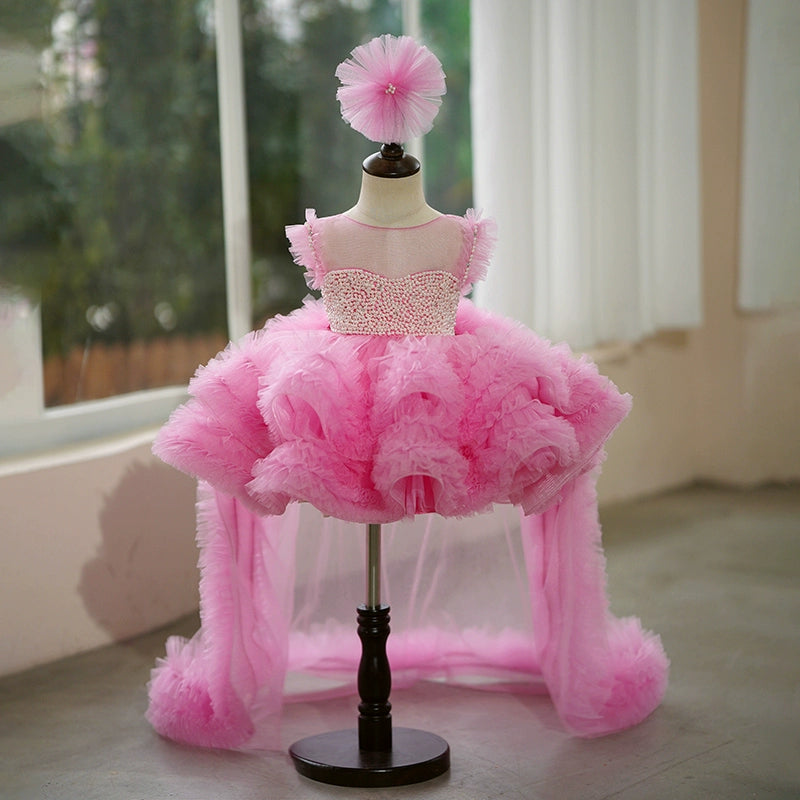 Adorable Baby Girl Pageant Dress for Toddlers - First Birthday Party Ball Gown - Perfect for Pageants, Photo Shoots & Special Occasions