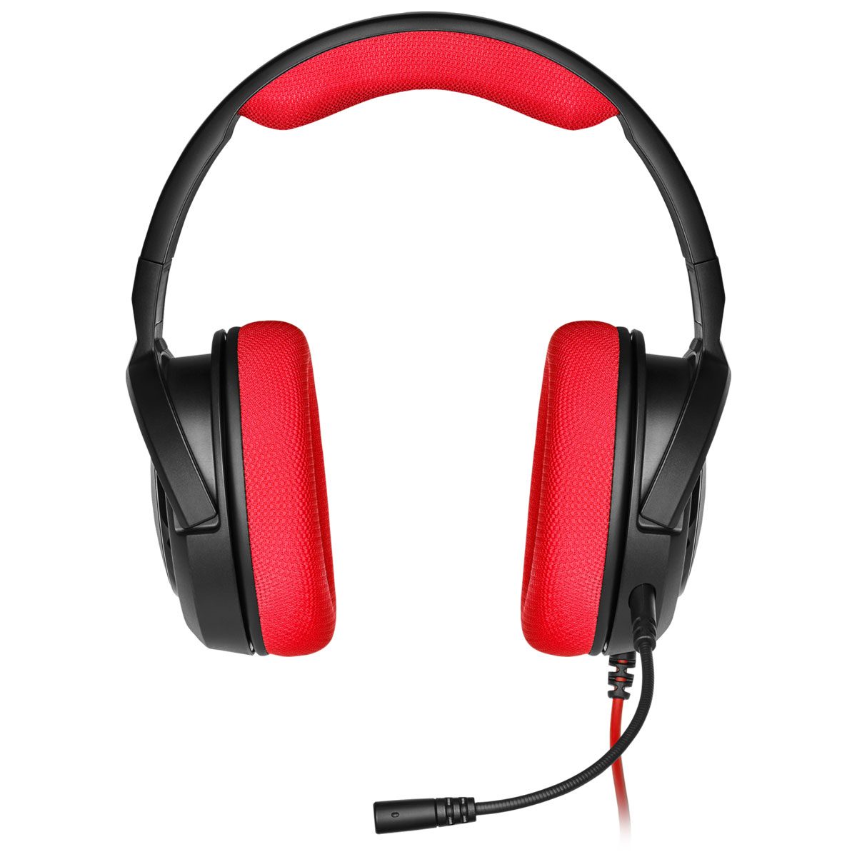 Corsair HS35 Stereo Gaming Headset with Noise Isolation - Red | Comfortable Over-Ear Design for PC, PS4, Xbox & Mobile Gaming | Perfect for FPS, Streaming & Long Gaming Sessions