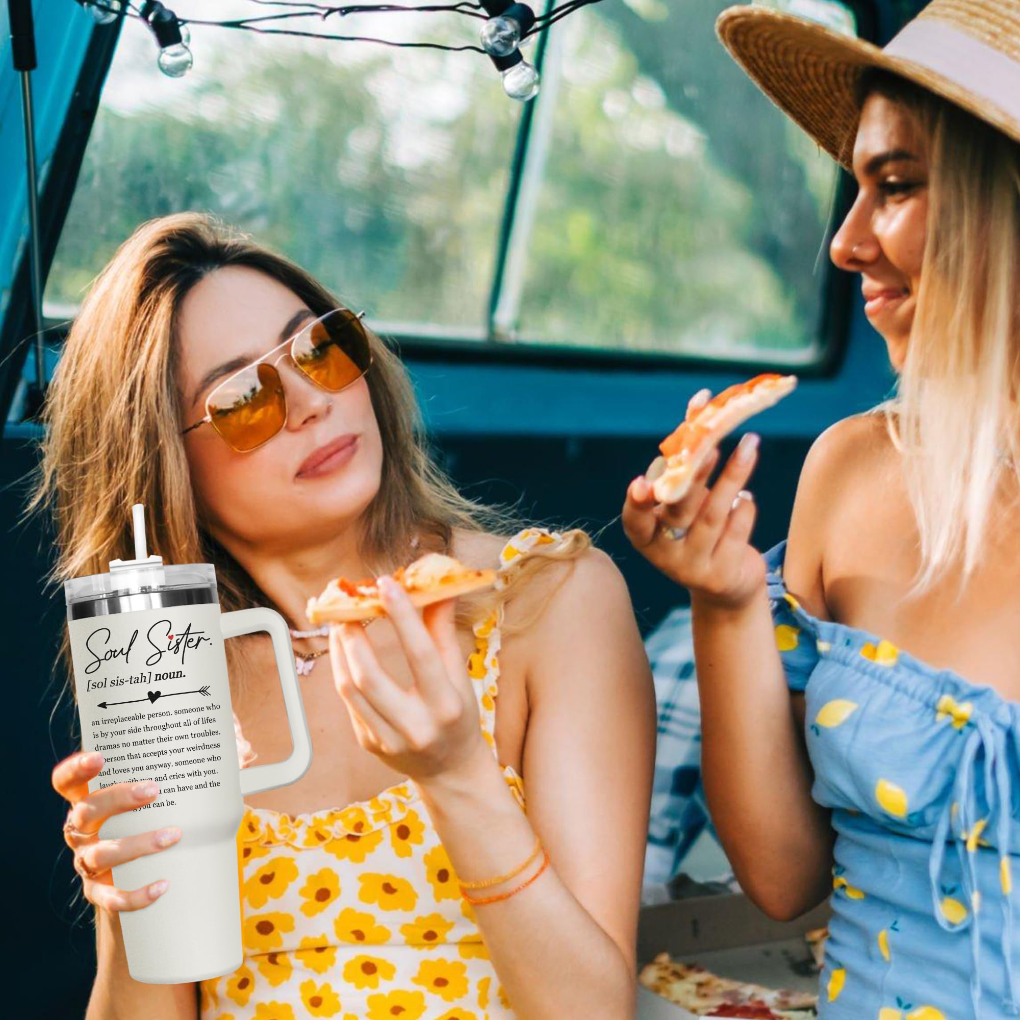 Best Friendship Gifts for Women - 40Oz Insulated Tumbler for Best Friend, Sister & BFF - Birthday, Christmas & Special Occasion Gifts - Perfect for Coffee, Tea & Cold Drinks On-The-Go