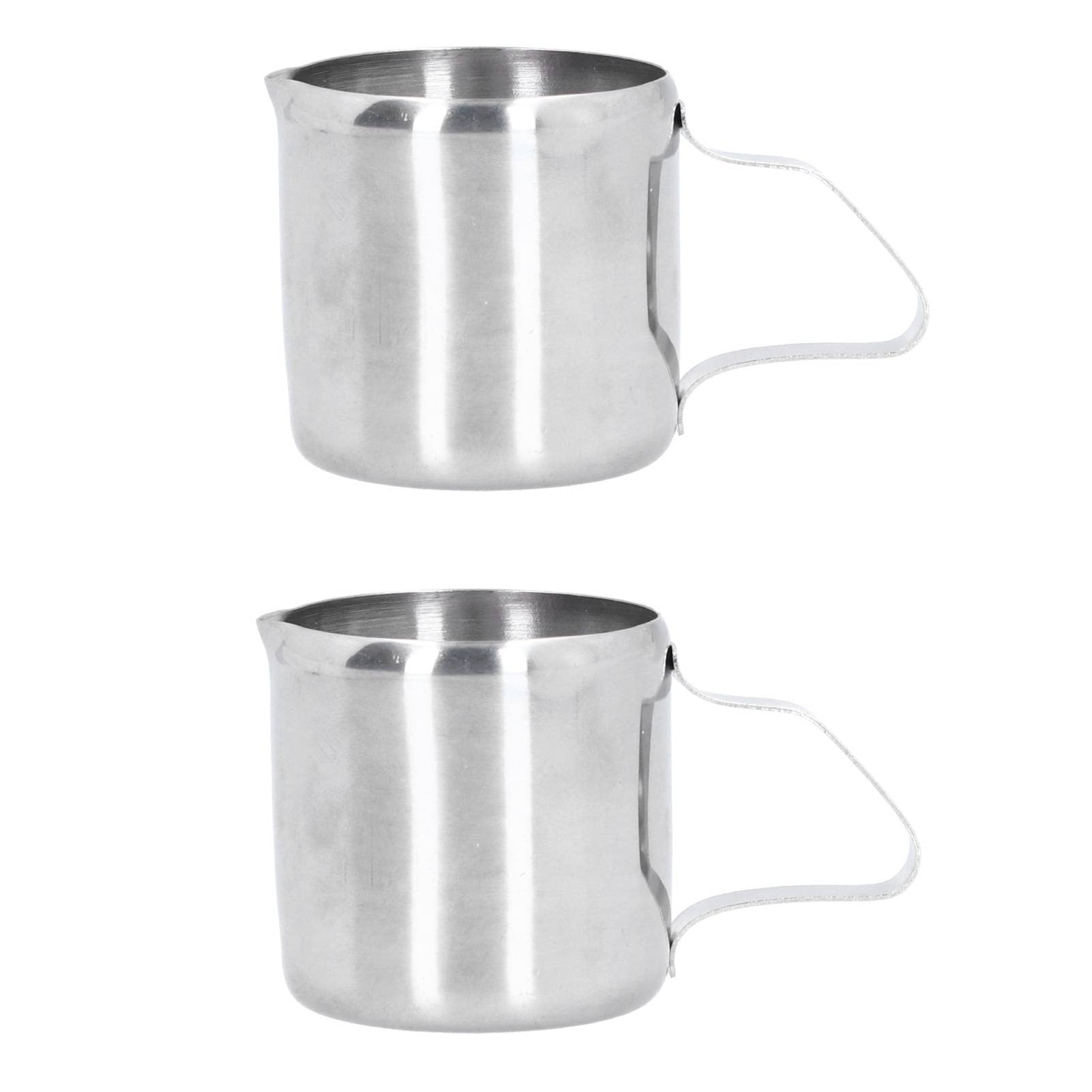 2-Pack 3oz Stainless Steel Milk Frothing Pitcher - Mini Coffee Frother Jug for Latte, Cappuccino & Hot Chocolate - Easy to Clean & Durable Barista Tools for Home & Cafe Use