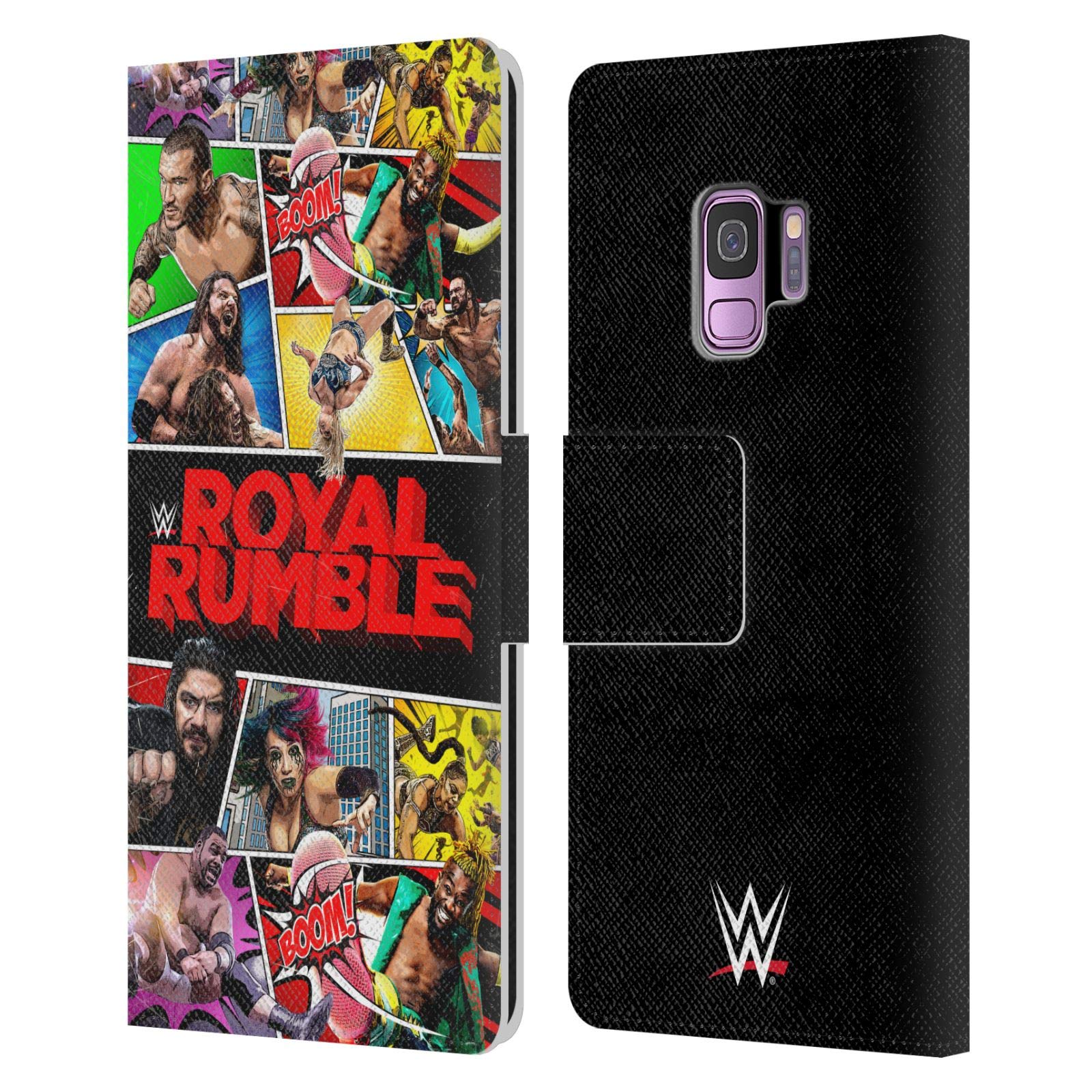 Head Case Designs WWE 2021 Royal Rumble Leather Book Wallet Case Cover for Samsung Galaxy S9 – Perfect for Wrestling Fans & Daily Protection