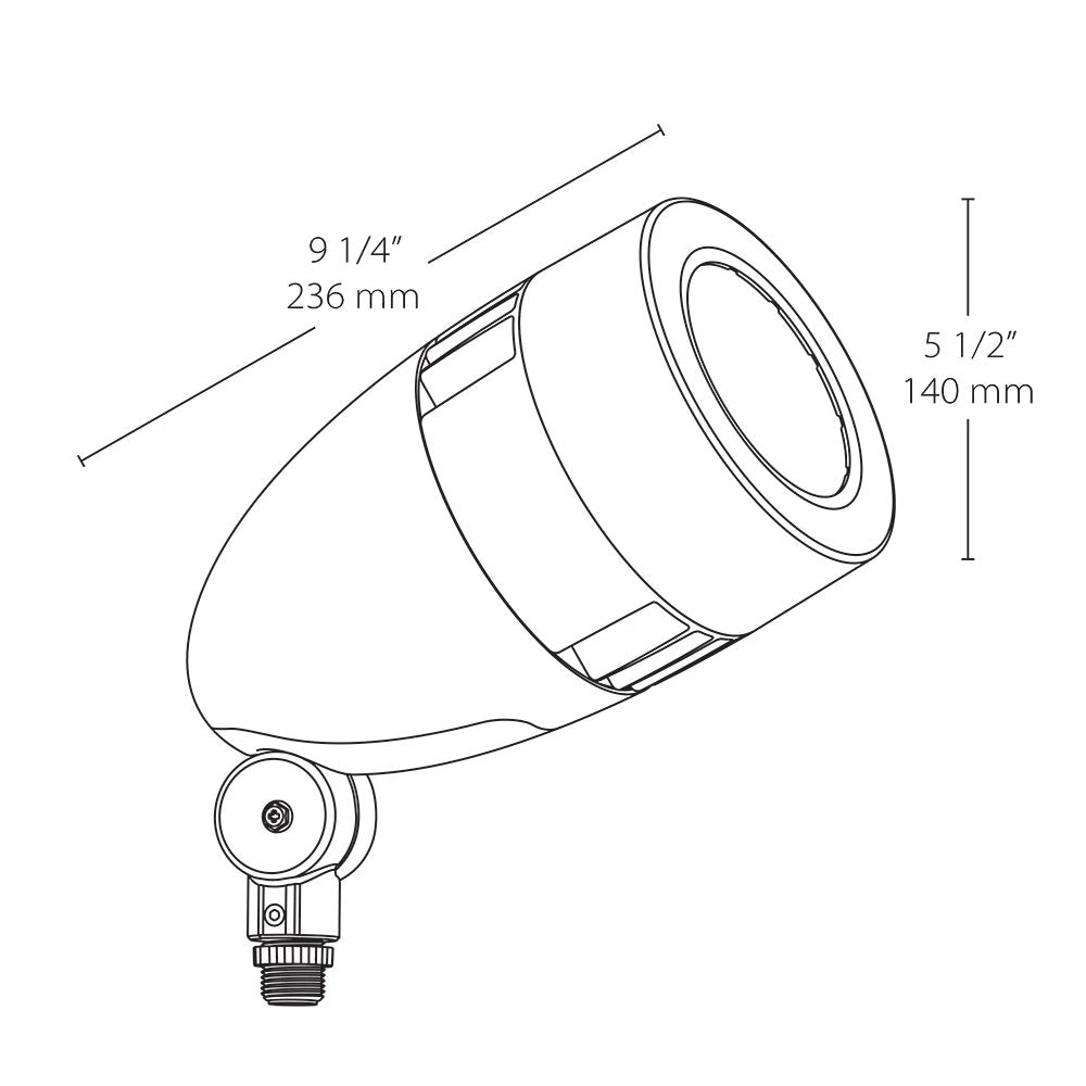 120V LED Bullet Spot Light - 5100K Cool White, Verde Green - Outdoor Landscape Lighting for Gardens, Pathways & Architectural Accents