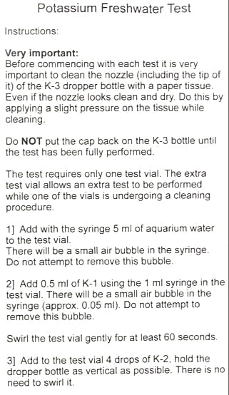 SALIFERT Potassium Test Kit for Freshwater Aquariums - Accurate K Level Testing for Healthy Fish & Plants | Ideal for Home, Office & Aquarium Maintenance
