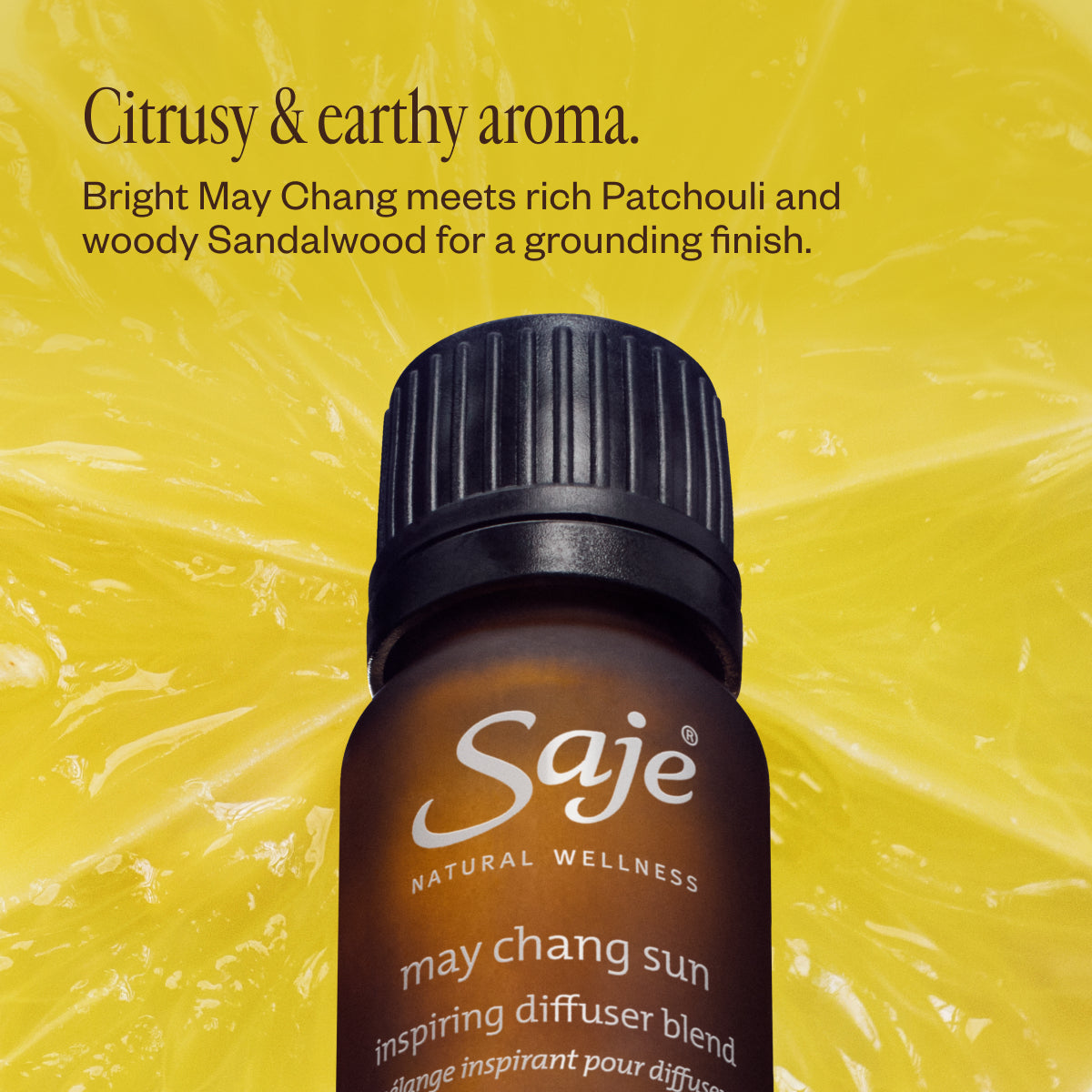 May Chang Sun Essential Oil Diffuser Blend - Uplifting & Energizing Aromatherapy for Home, Office & Yoga Studio