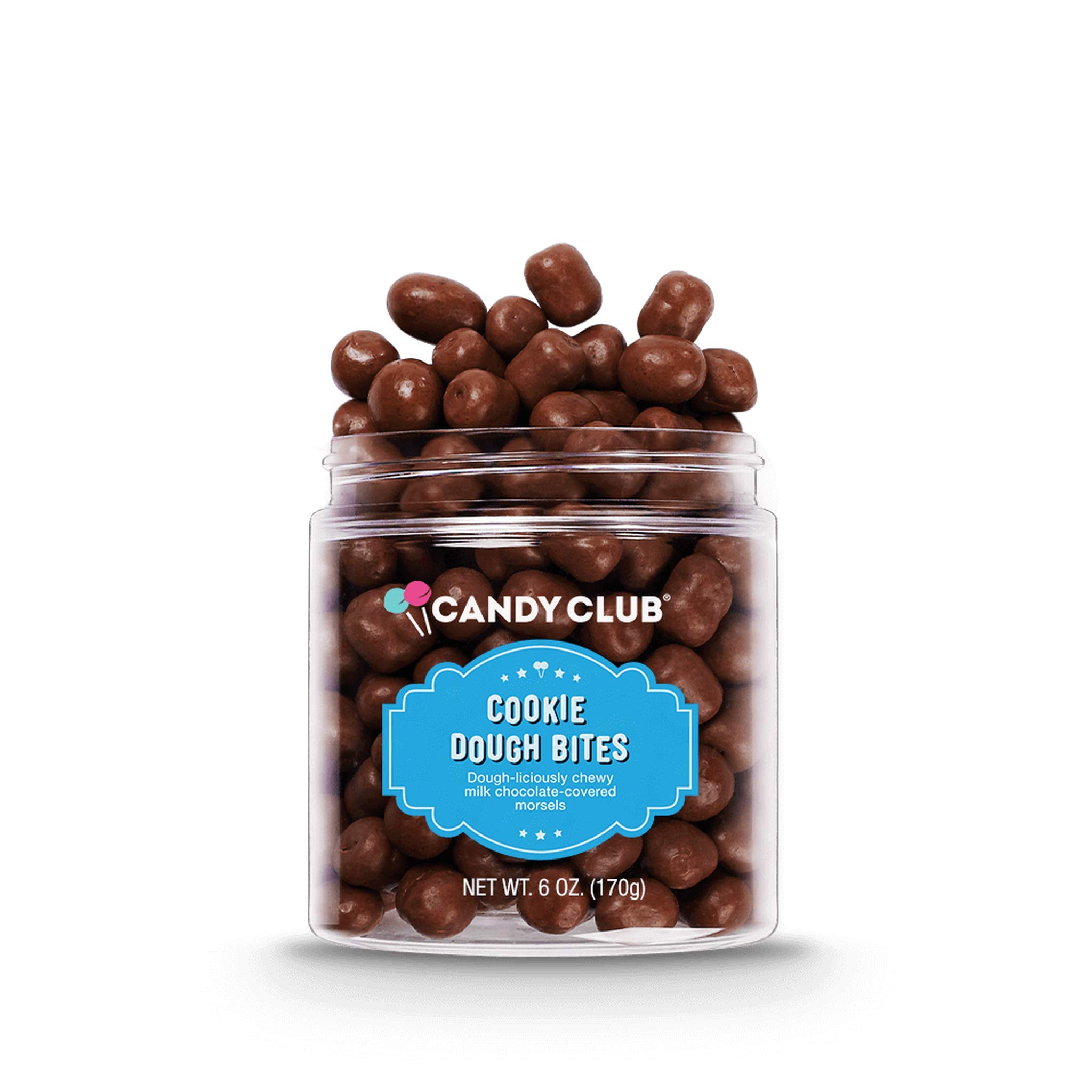 Gourmet Cookie Dough Bites - Vanilla with Chocolate Chips & Milk Chocolate Coating | 6 oz Jar | Perfect for Gifts, Parties, Snacks & Candy Buffets | Delicious Dessert for Birthdays, Holidays & Office Treats