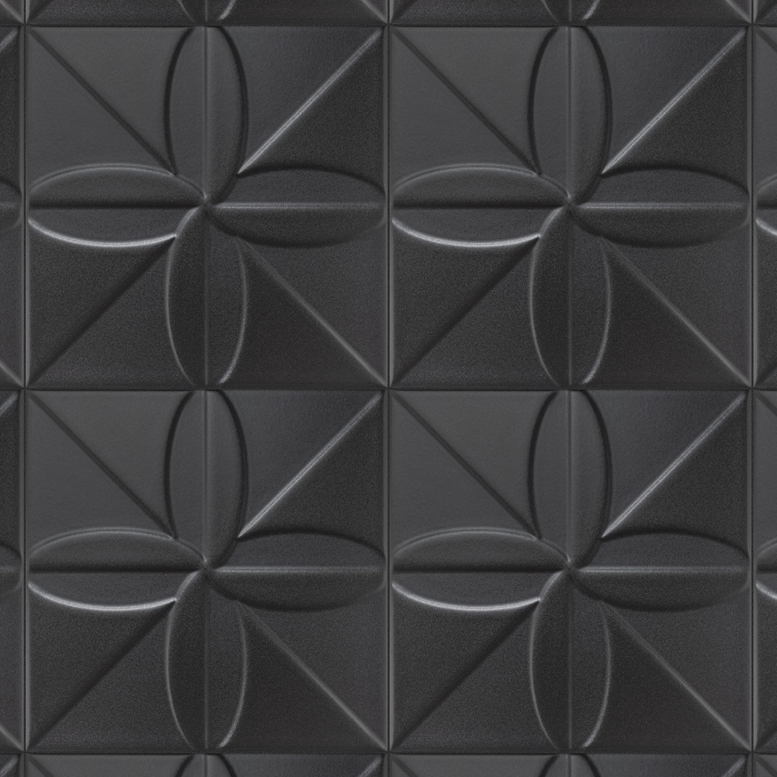 Merola Tile Triplex Fronteira Black 7-3/4